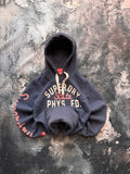 bluza hoodie superdry prosty krój niebieska retro vintage