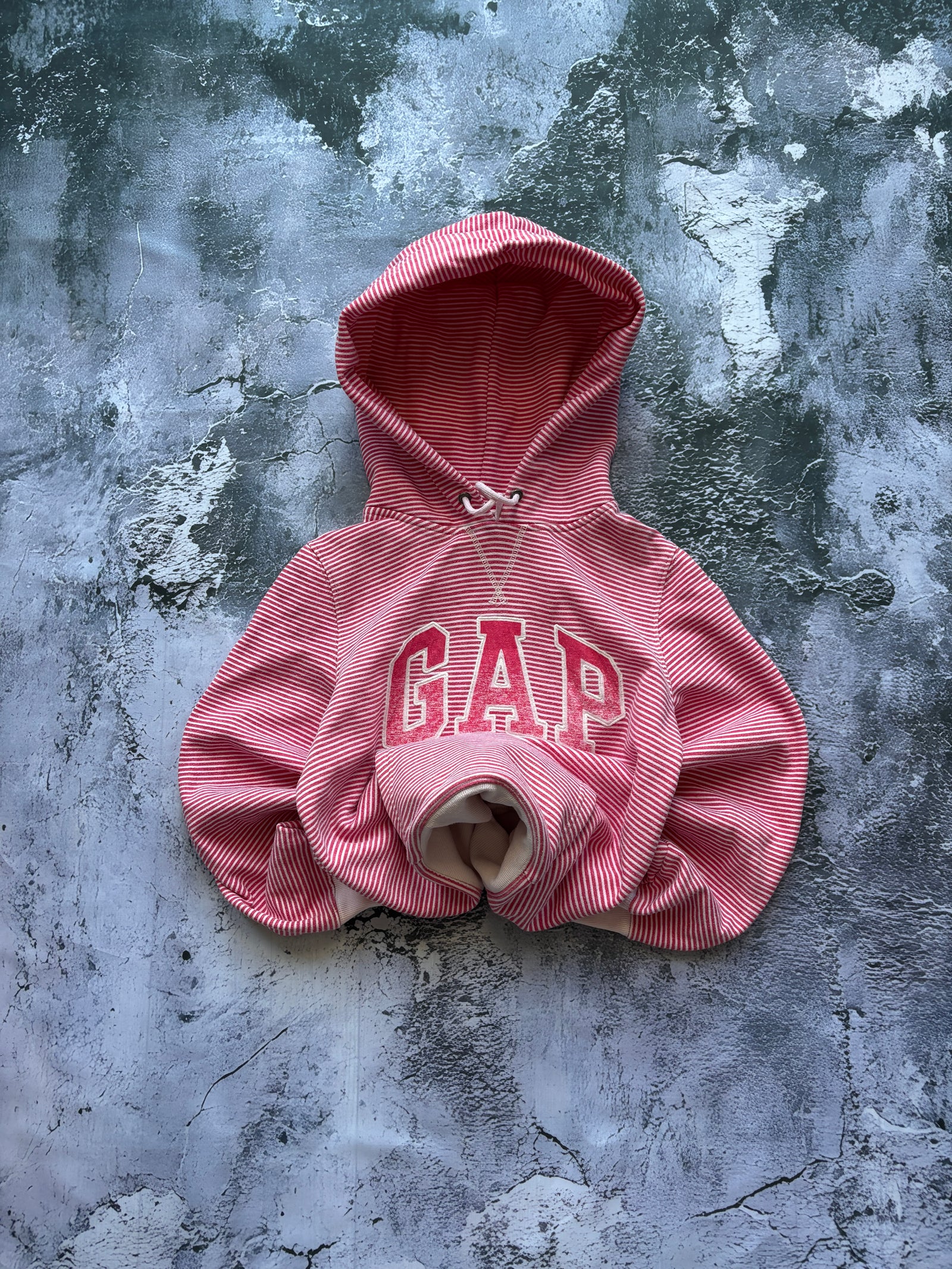 BLUZA HOODIE GAP W PASKI PINK PROSTY KRÓJ