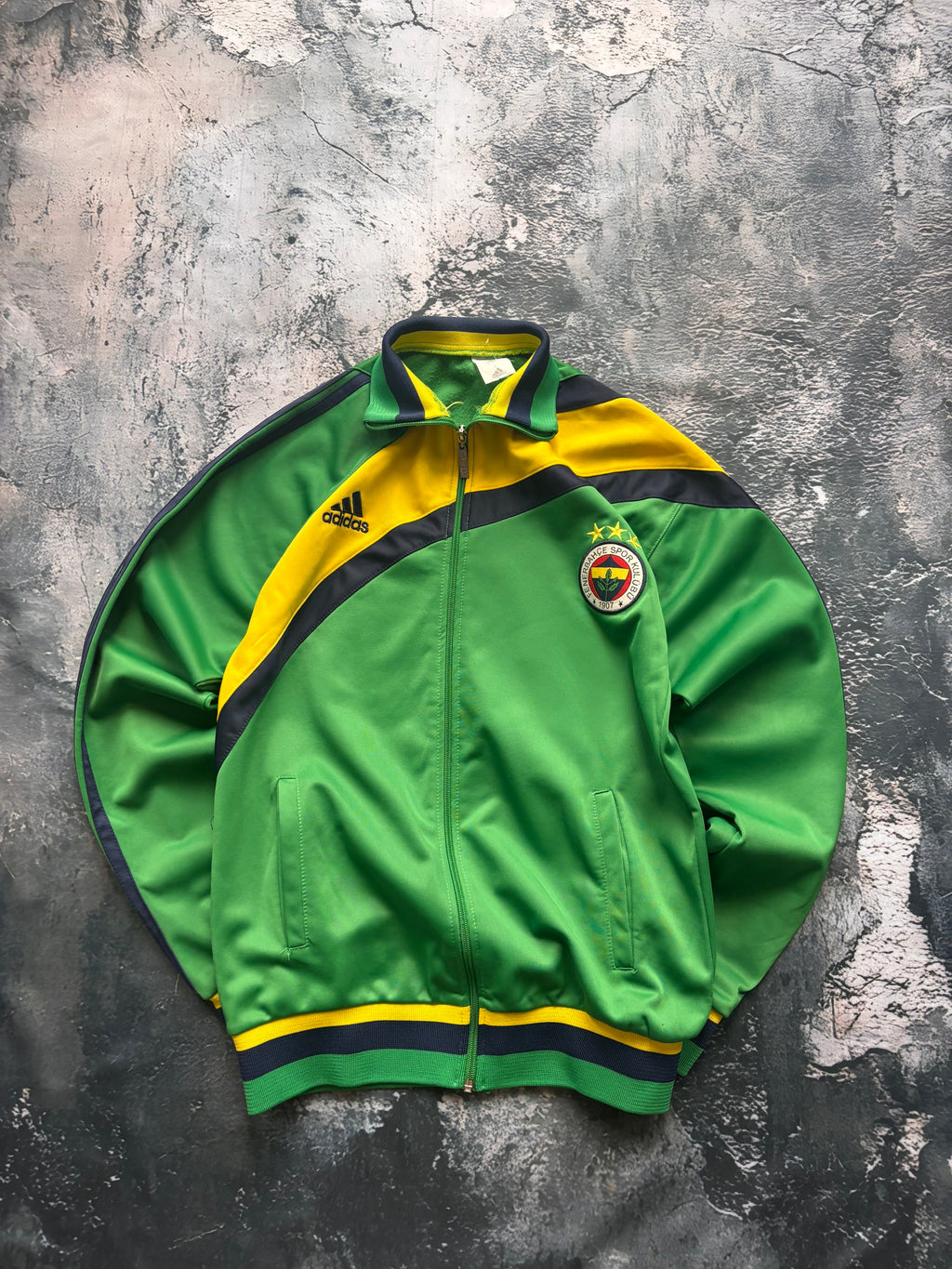 bluza hoodie Adidas zip zielona vintage