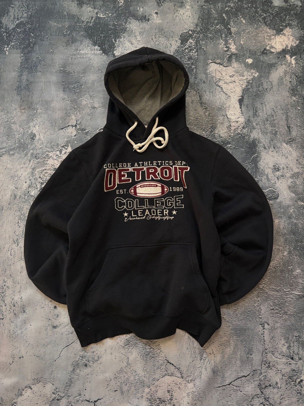 Bluza hoodie OETROT vintage czarna uniwersytecka usa black