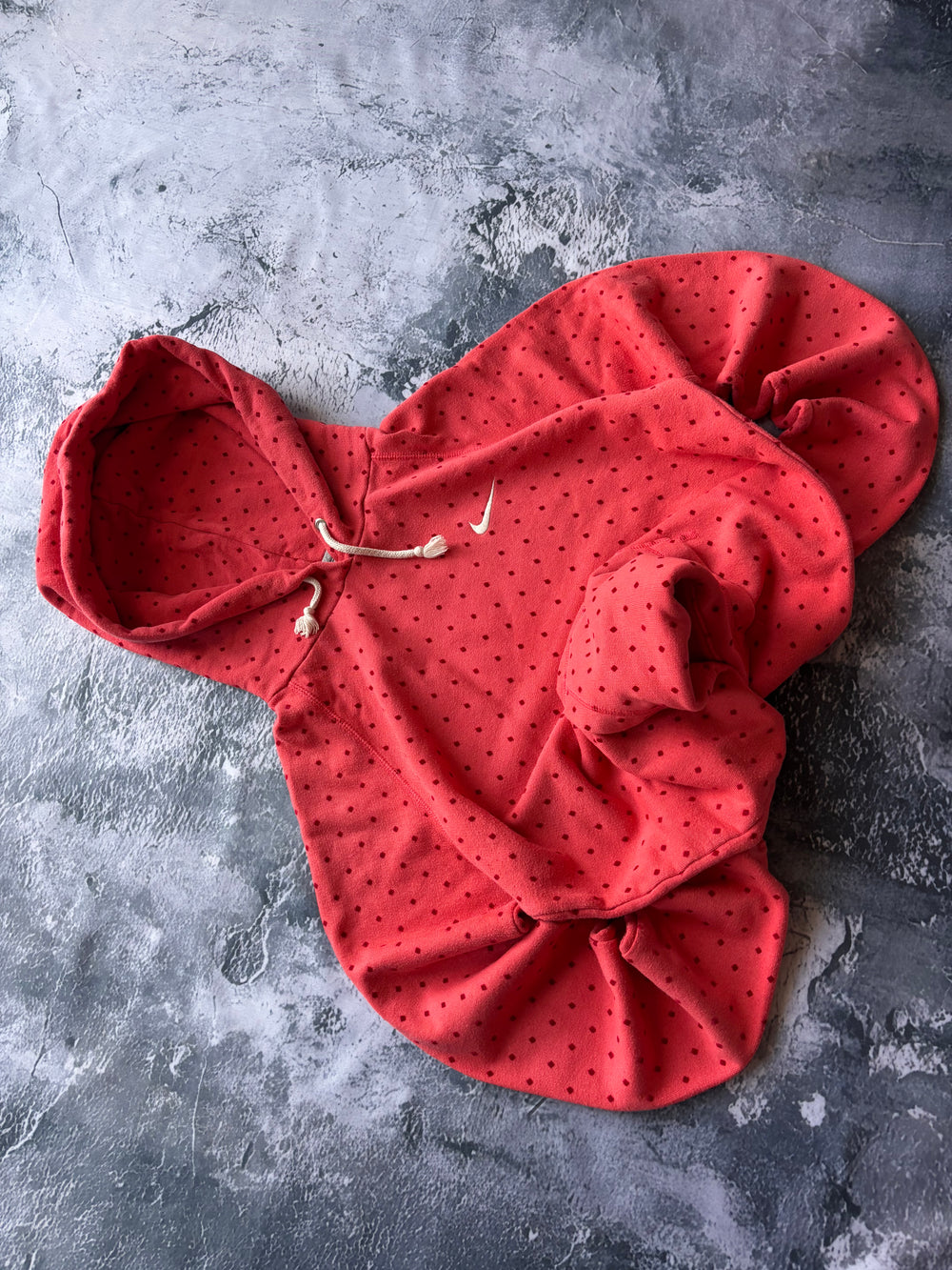 Bluza hoodie nike w kropki  red  viral trójkąty