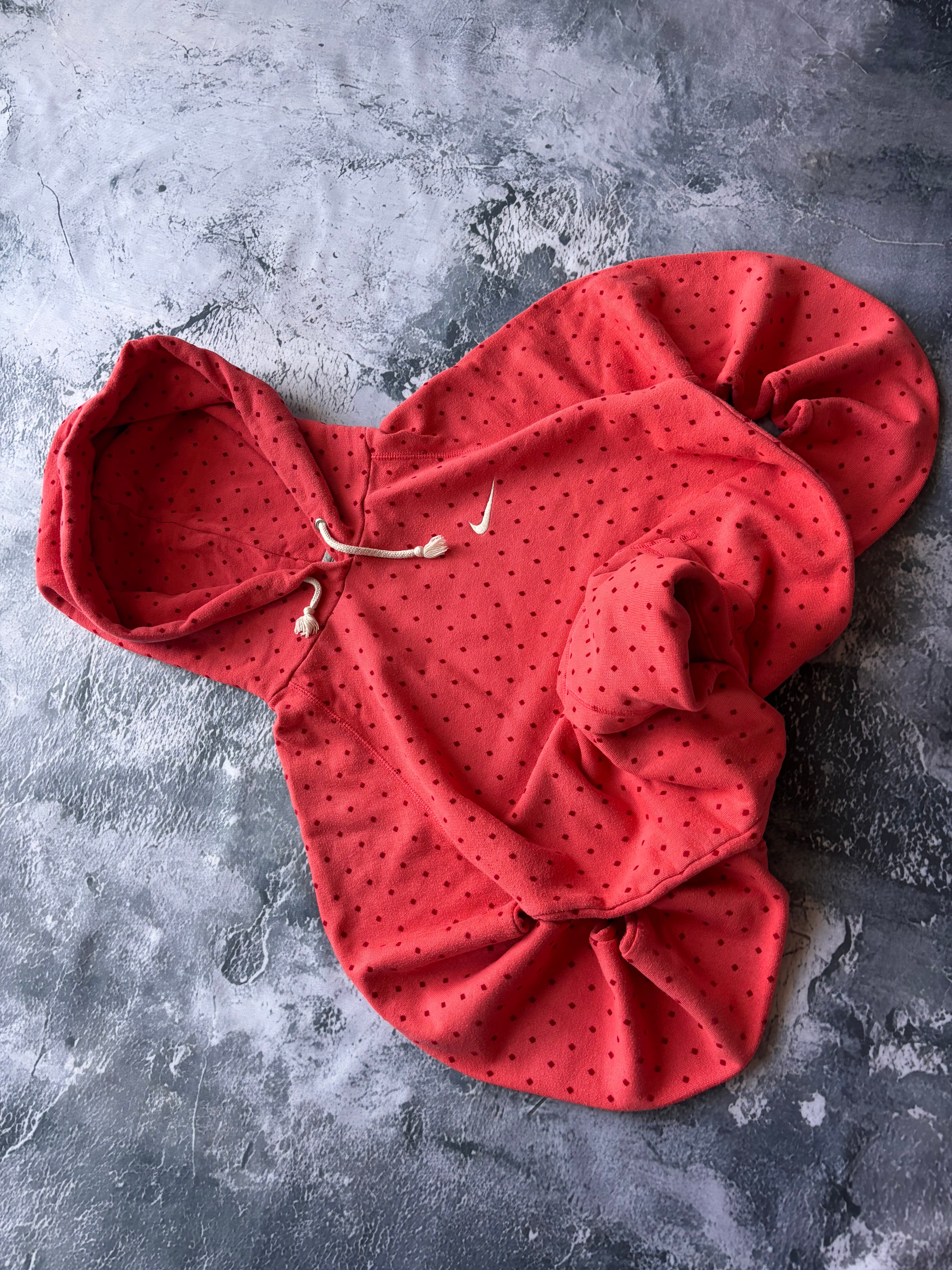 Bluza hoodie nike w kropki  red  viral trójkąty