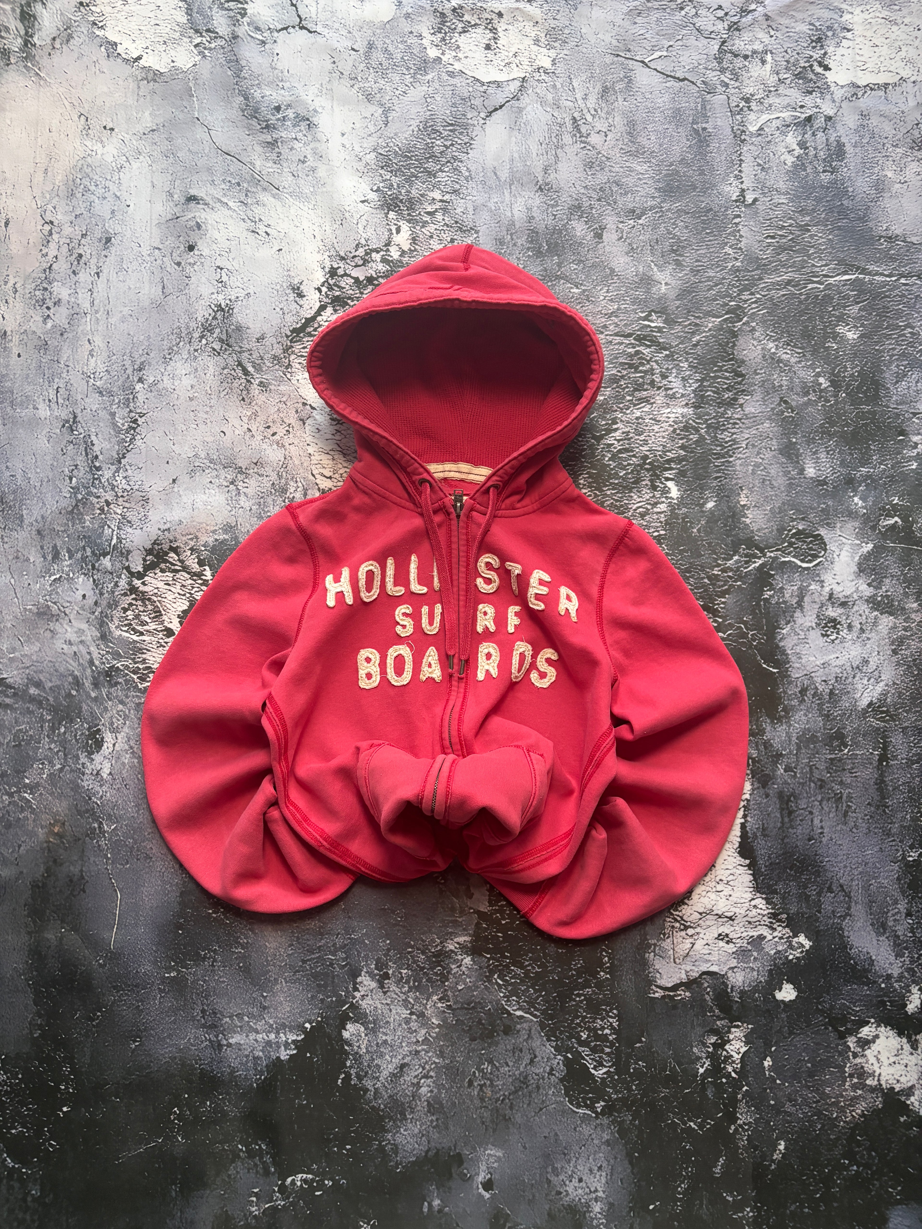 bluza hoodie Hollister retro zip vintage haft napisy oldschool