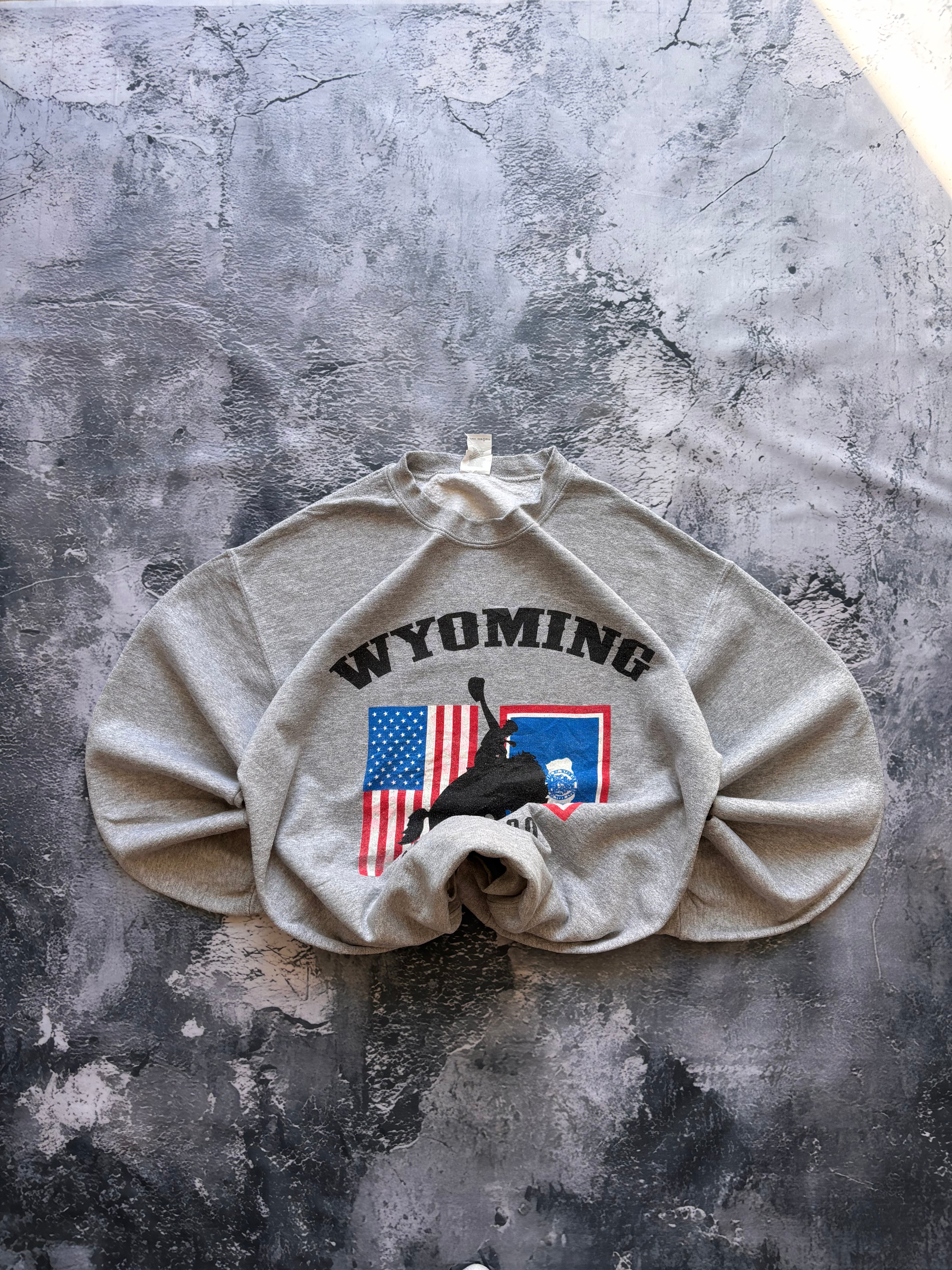 bluza crewneck WYOMING szara nadruk