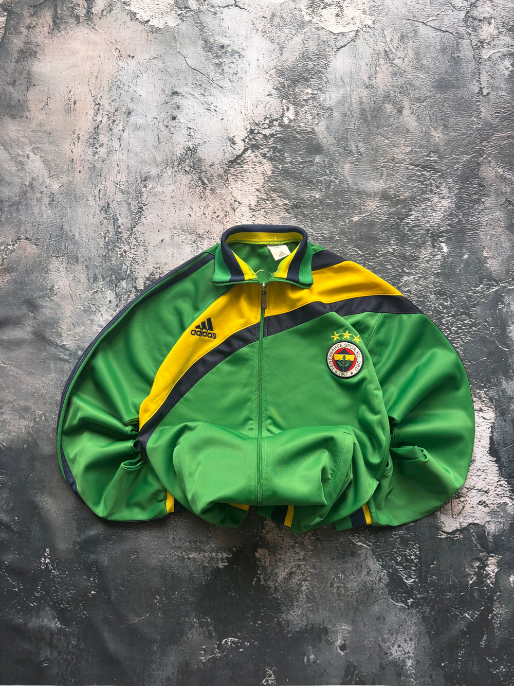 bluza hoodie Adidas zip zielona vintage