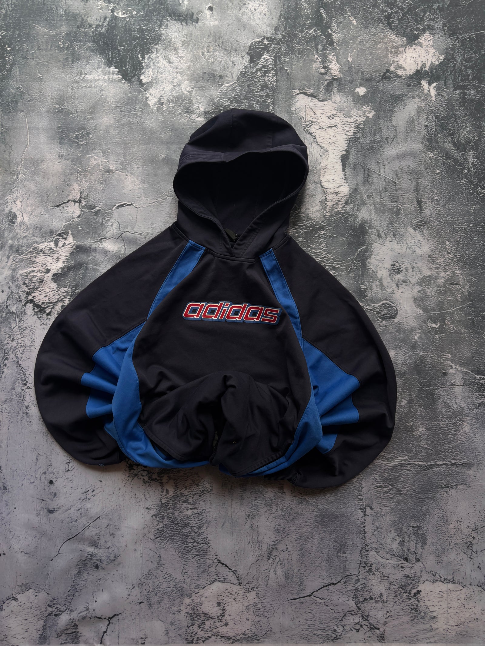 BLUZA SPORTOWA ADIDAS OVERSIZE SPORTOWY MATERIAŁ RETRO AMERICAN STREETWEAR 90S