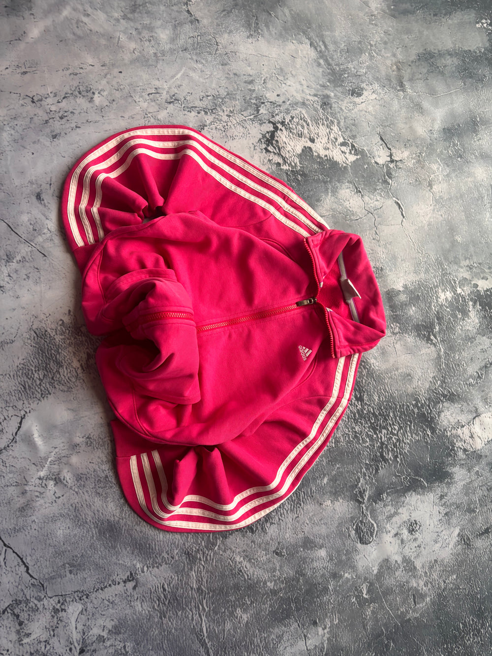 bluza zip pink w paski vintage 90s prosty krój