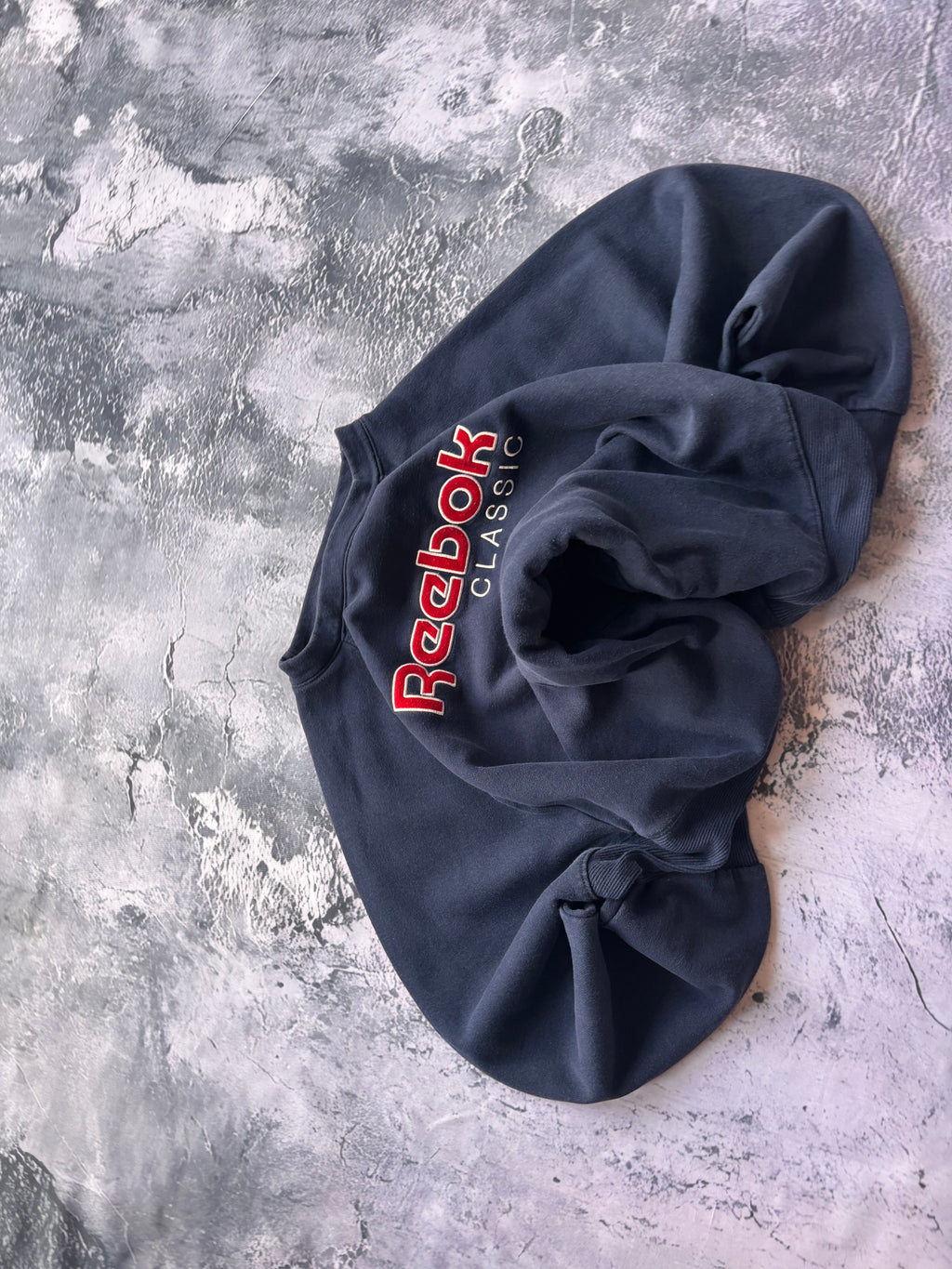 bluza hooodie reebok granatowa vintage usa oversize baggy