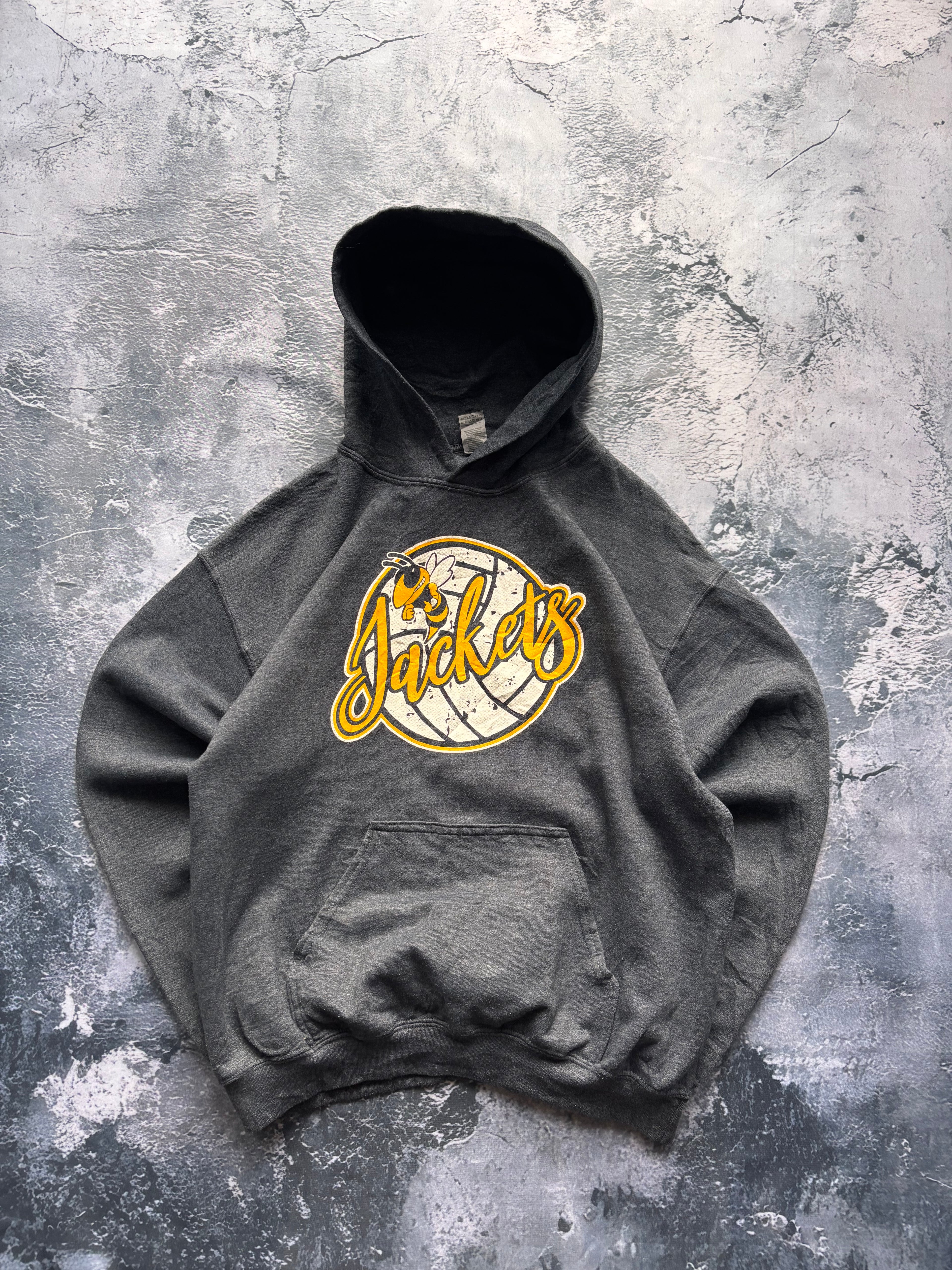 bluza szara vintage hoodie JACKETS USA 90s