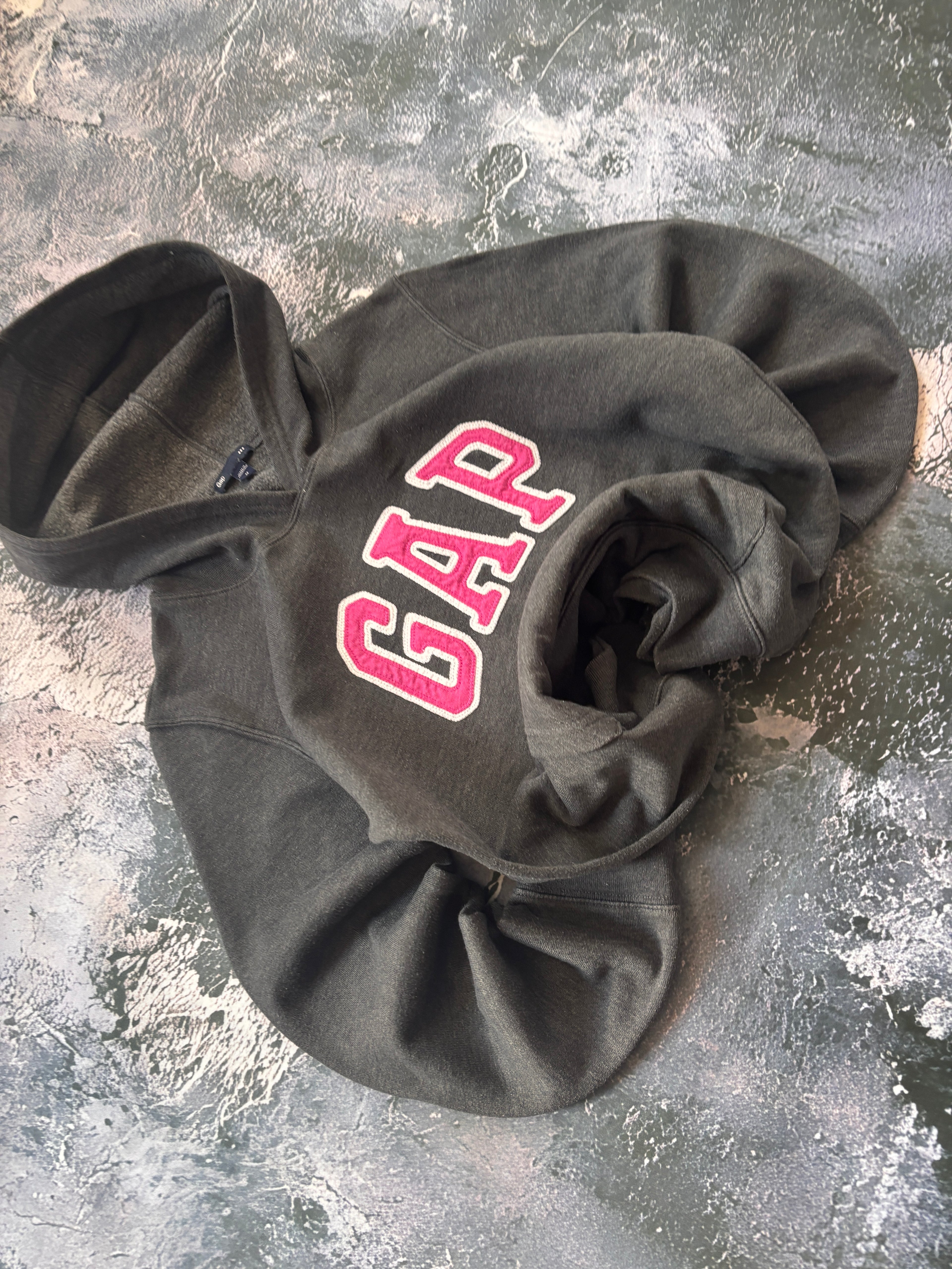 BLUZA HOODIE SZARA BASIC GAP RETRO PROSTY KRÓJ