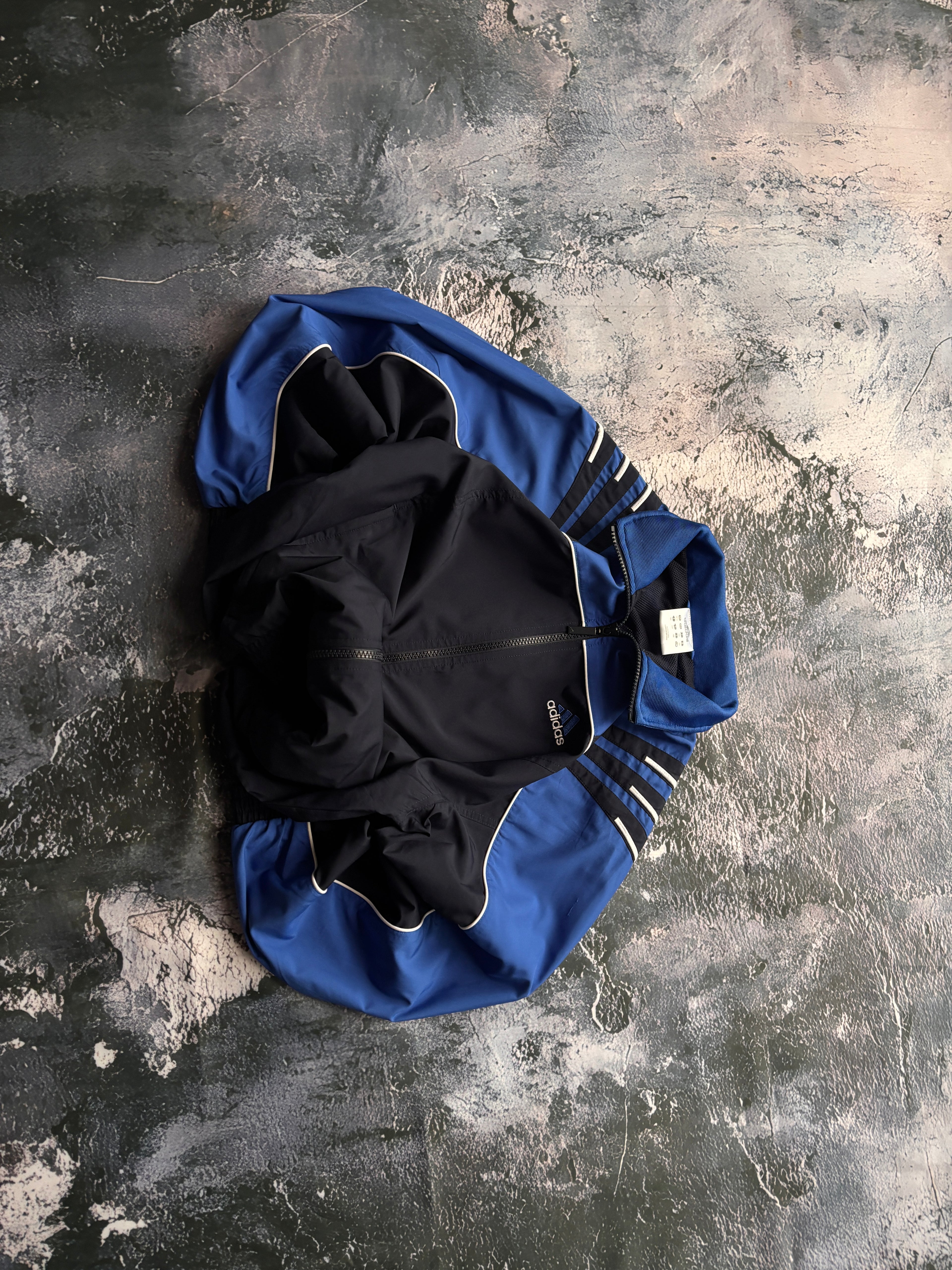 bluzo kurtka vintage adidas z lat 90s granatowo czarna retro lata 90