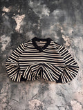 Sweter czarno biały w paski 100% bawełna