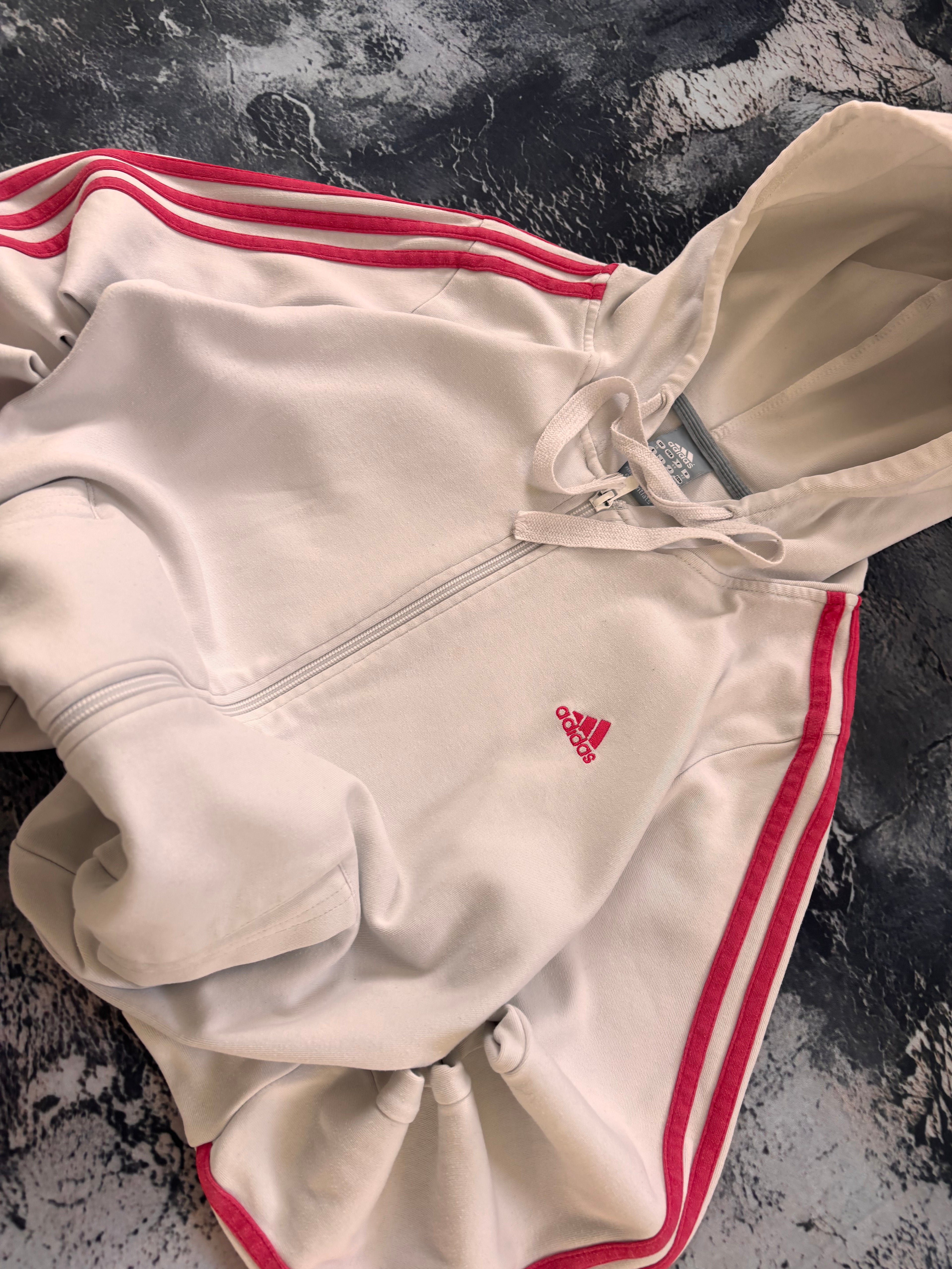 Bluza zip hoodie oversize w stylu vintage oldschool y2k retro 90s adidas streetwear