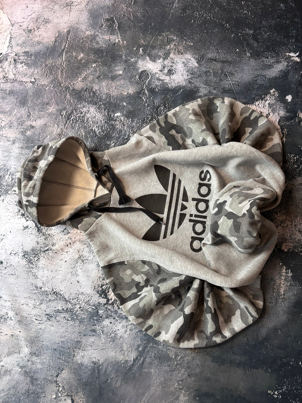 bluza hoodie Adidas camo military retro 90s