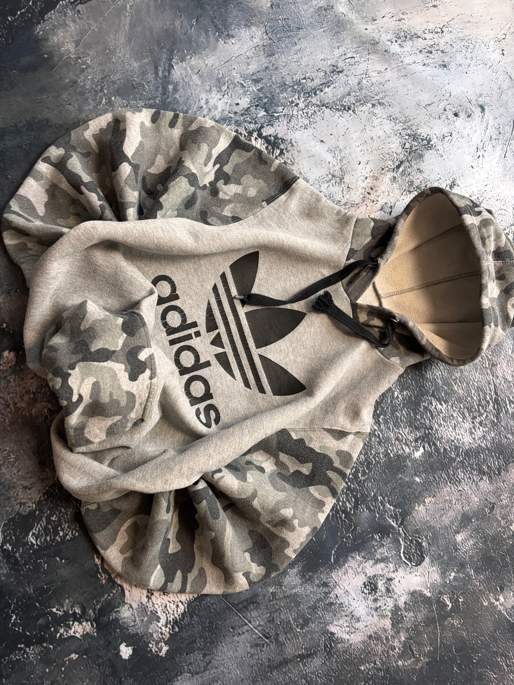 bluza hoodie Adidas camo military retro 90s