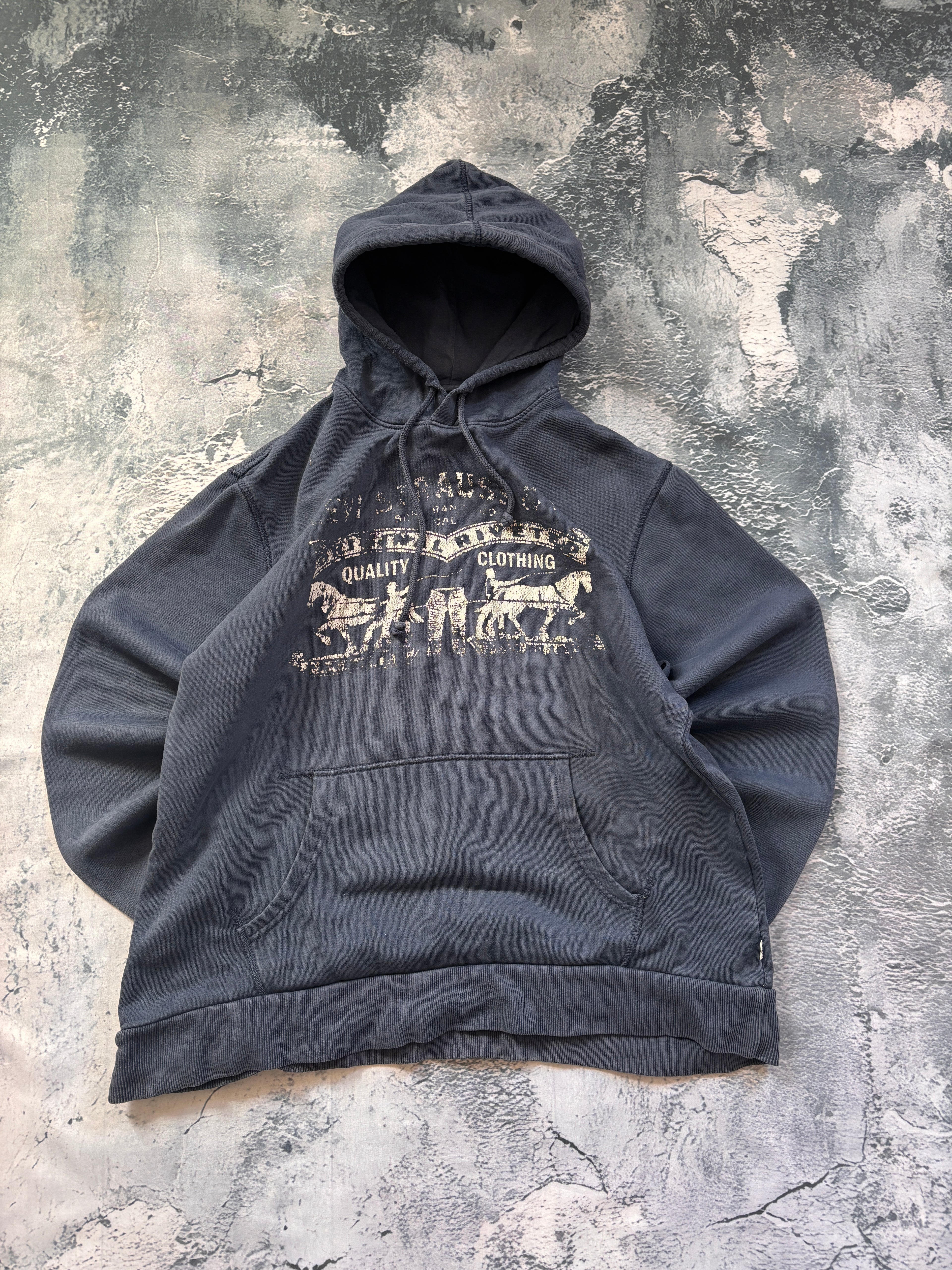 Bluza hoodie granatowa LEVIS retro american streetwear
