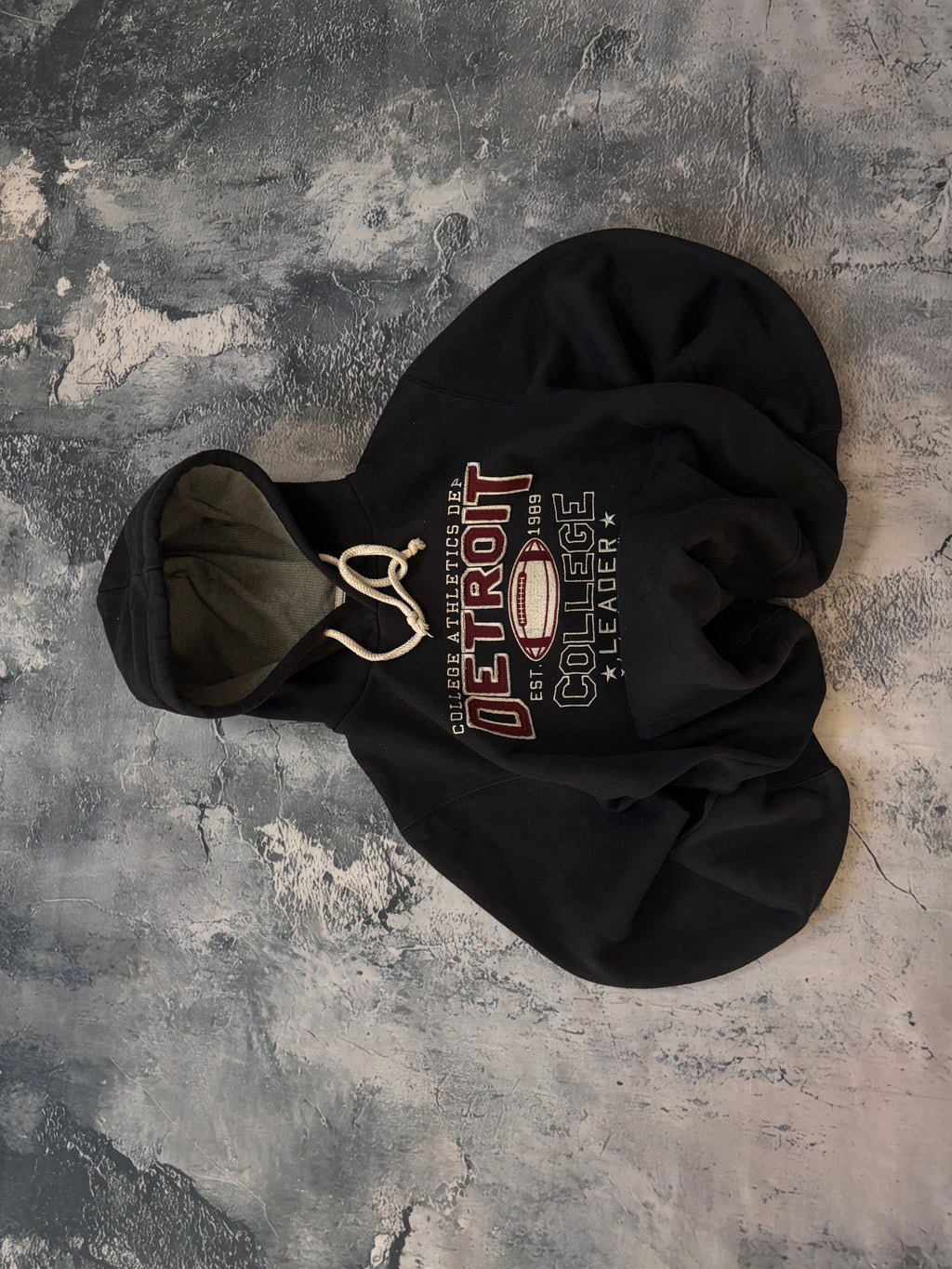 Bluza hoodie OETROT vintage czarna uniwersytecka usa black