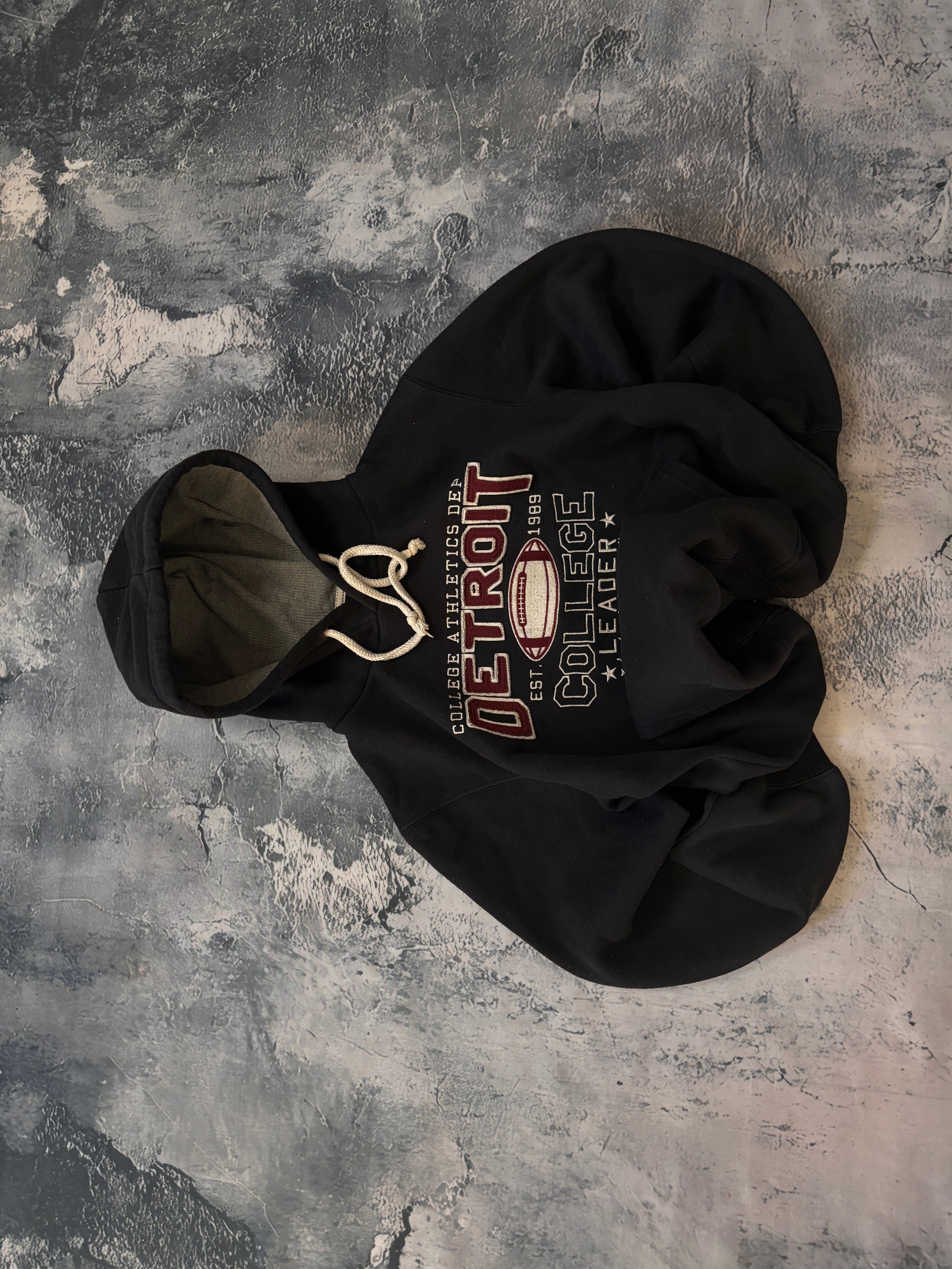 Bluza hoodie OETROT vintage czarna uniwersytecka usa black