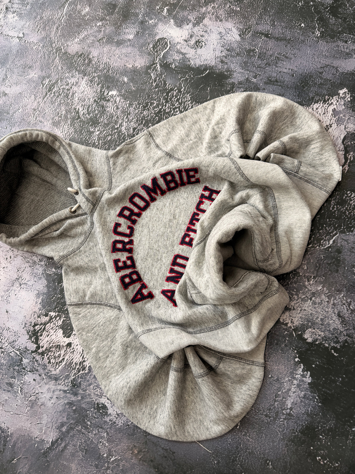 BLUZA HOODIE SZARA ABERCROMBIE AMERICAN STREETWEAR 90S