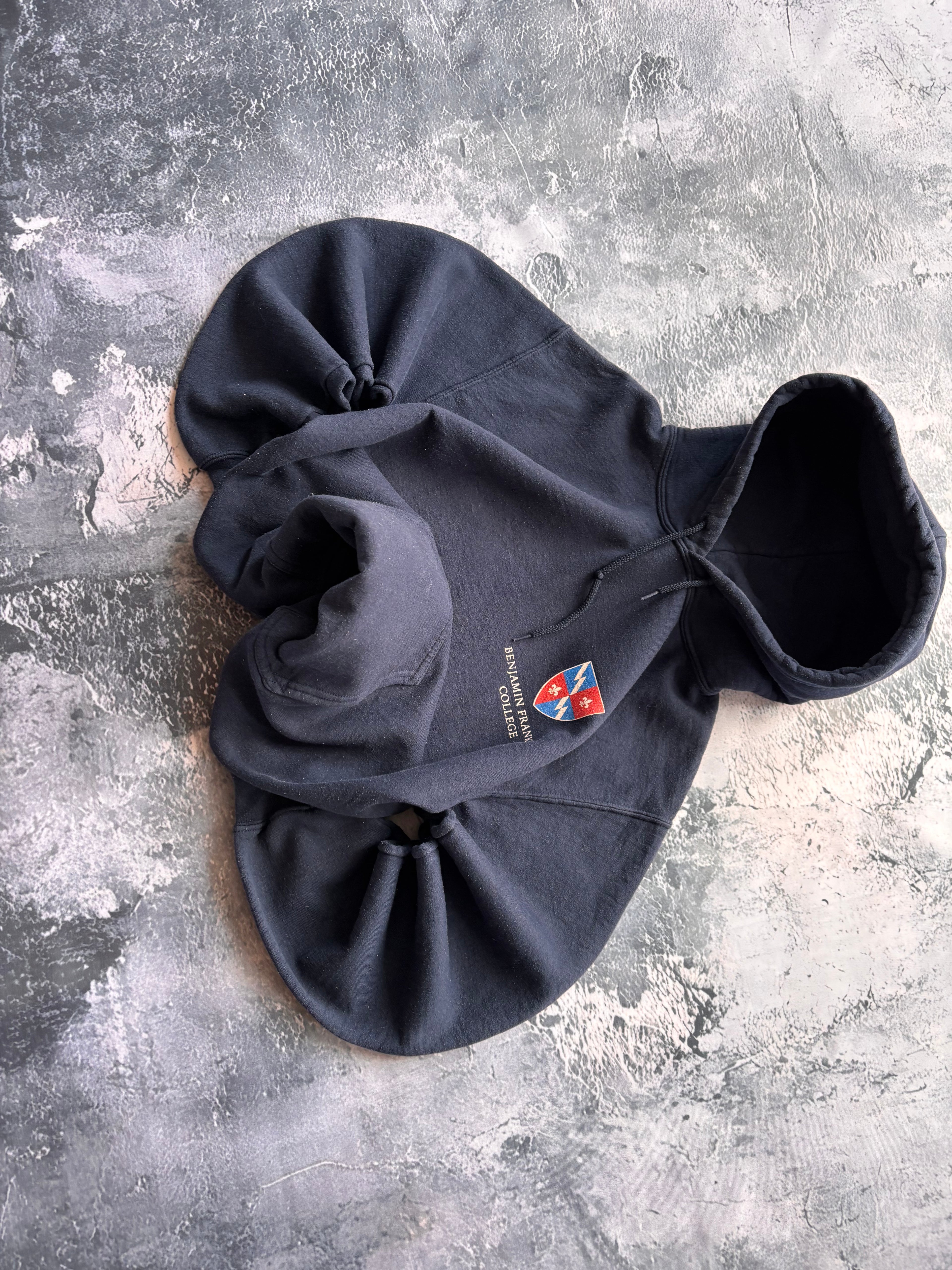 bluza Hoodie uniwersytecka granatowa