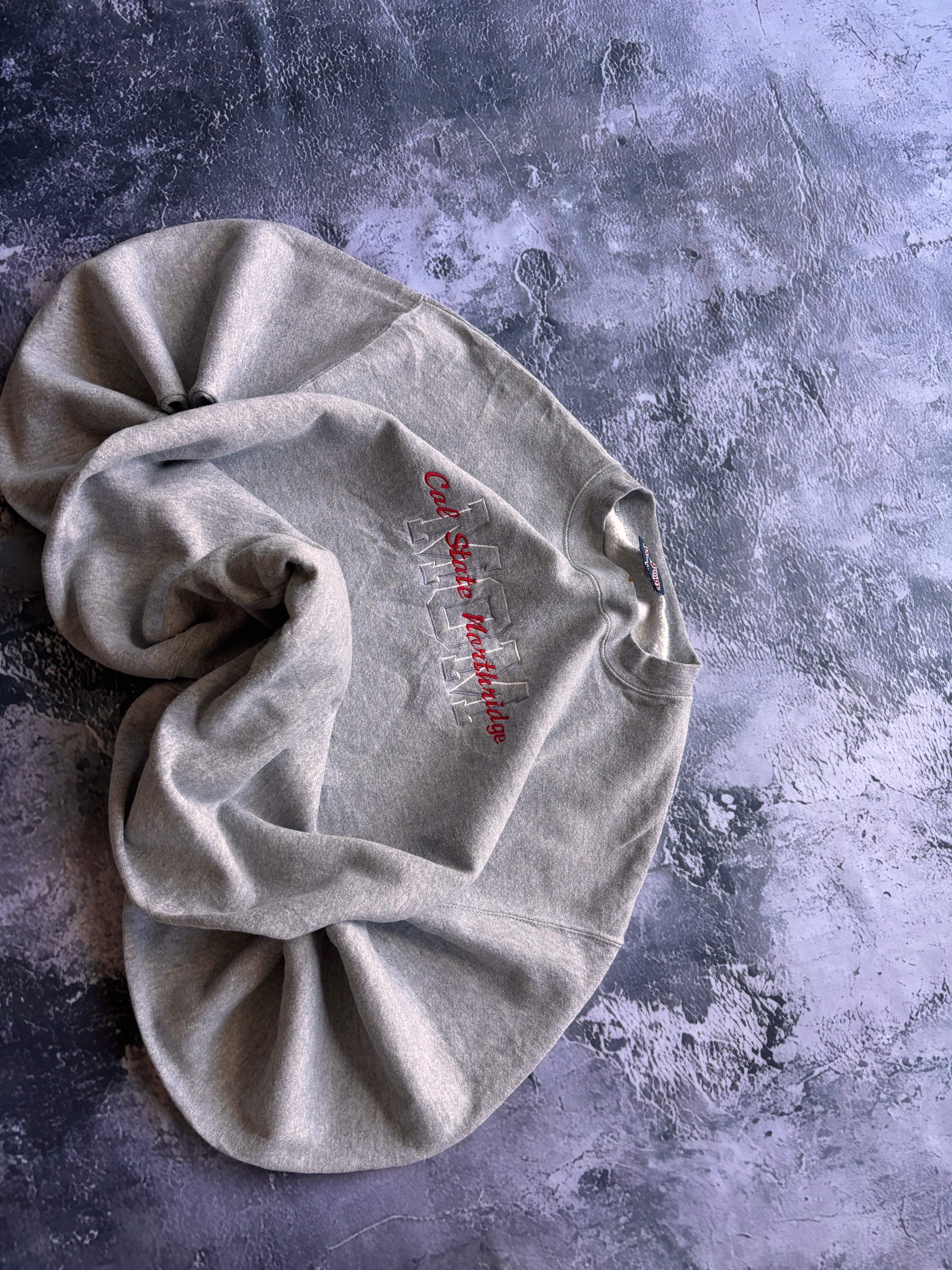 Bluza crewneck szara basic retro jansport unikat