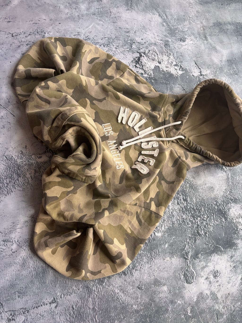 BLUZA HOODIE HOLLIESTER MORO CAMO VINTAGE Y2K RETRO
