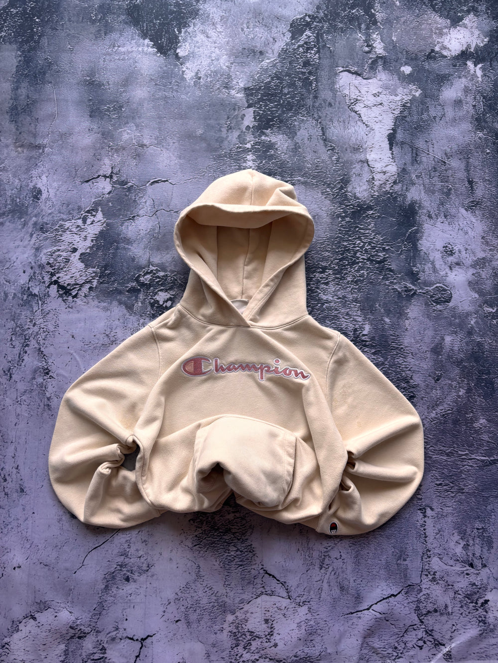 bluza hoodie champion kremowa pink damska prosty krój cute