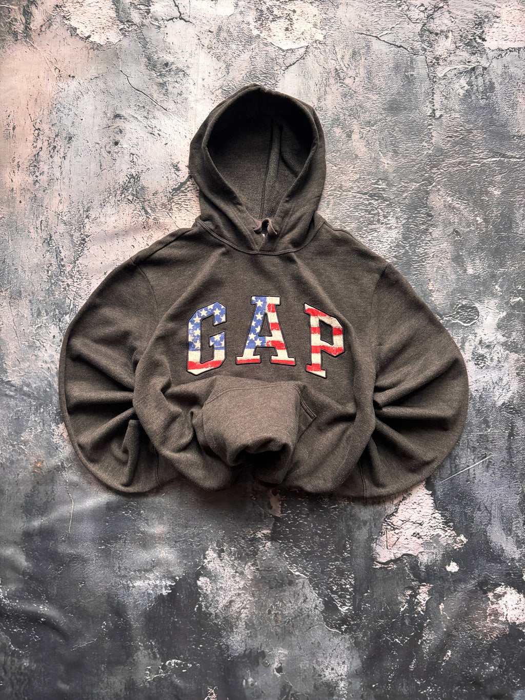 bluza hoodie oversize GAP USA vintage szara