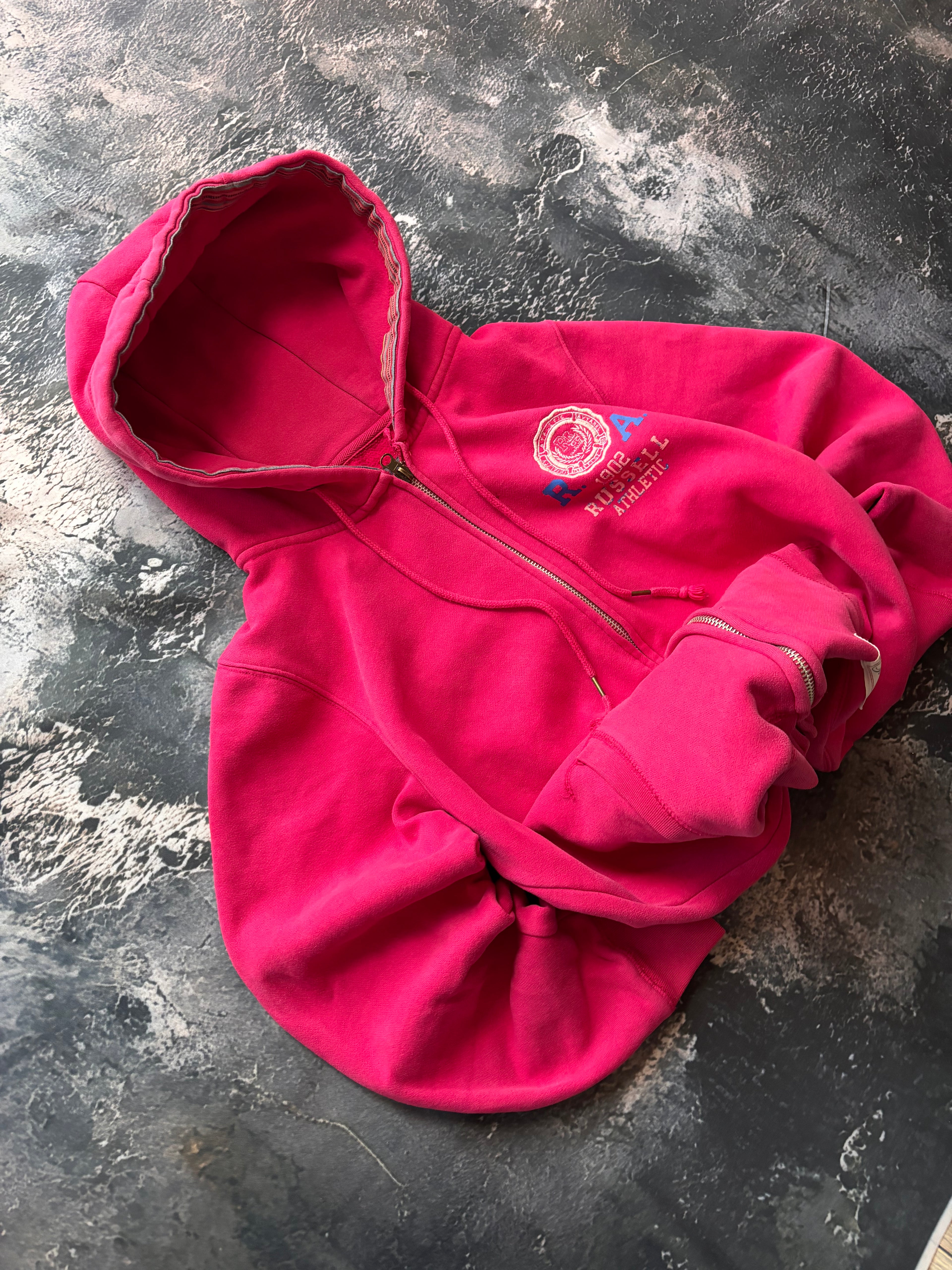 bluza hoodie pink różowa AMERICAN RUSSEL 1992 oversize