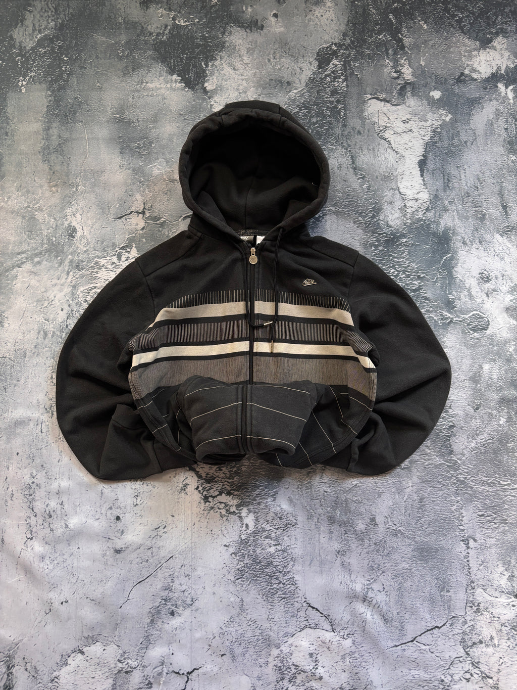 Bluza hoodie NIKE retro w paski oversize american streetwear