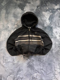 Bluza hoodie NIKE retro w paski oversize american streetwear