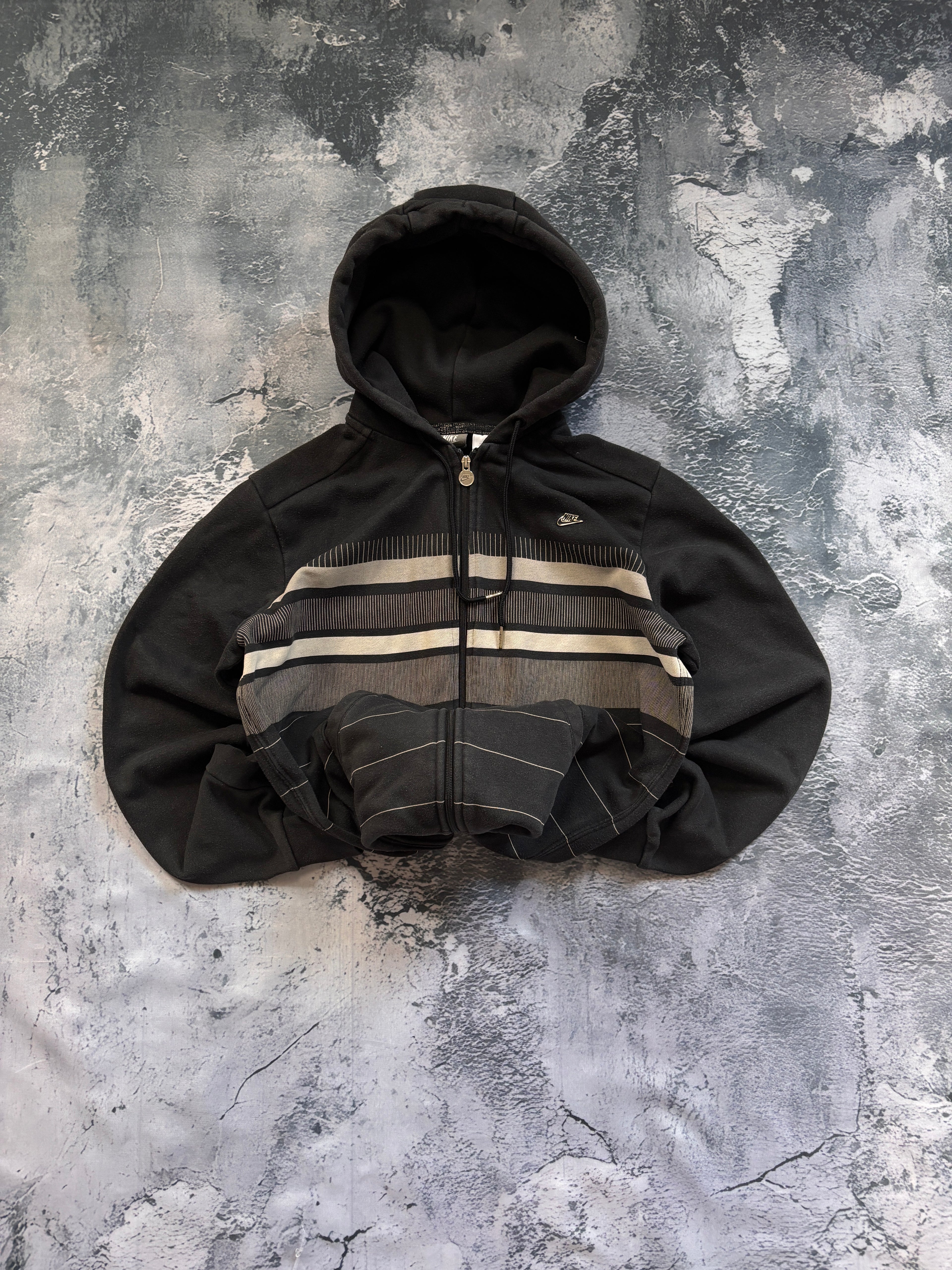 Bluza hoodie NIKE retro w paski oversize american streetwear