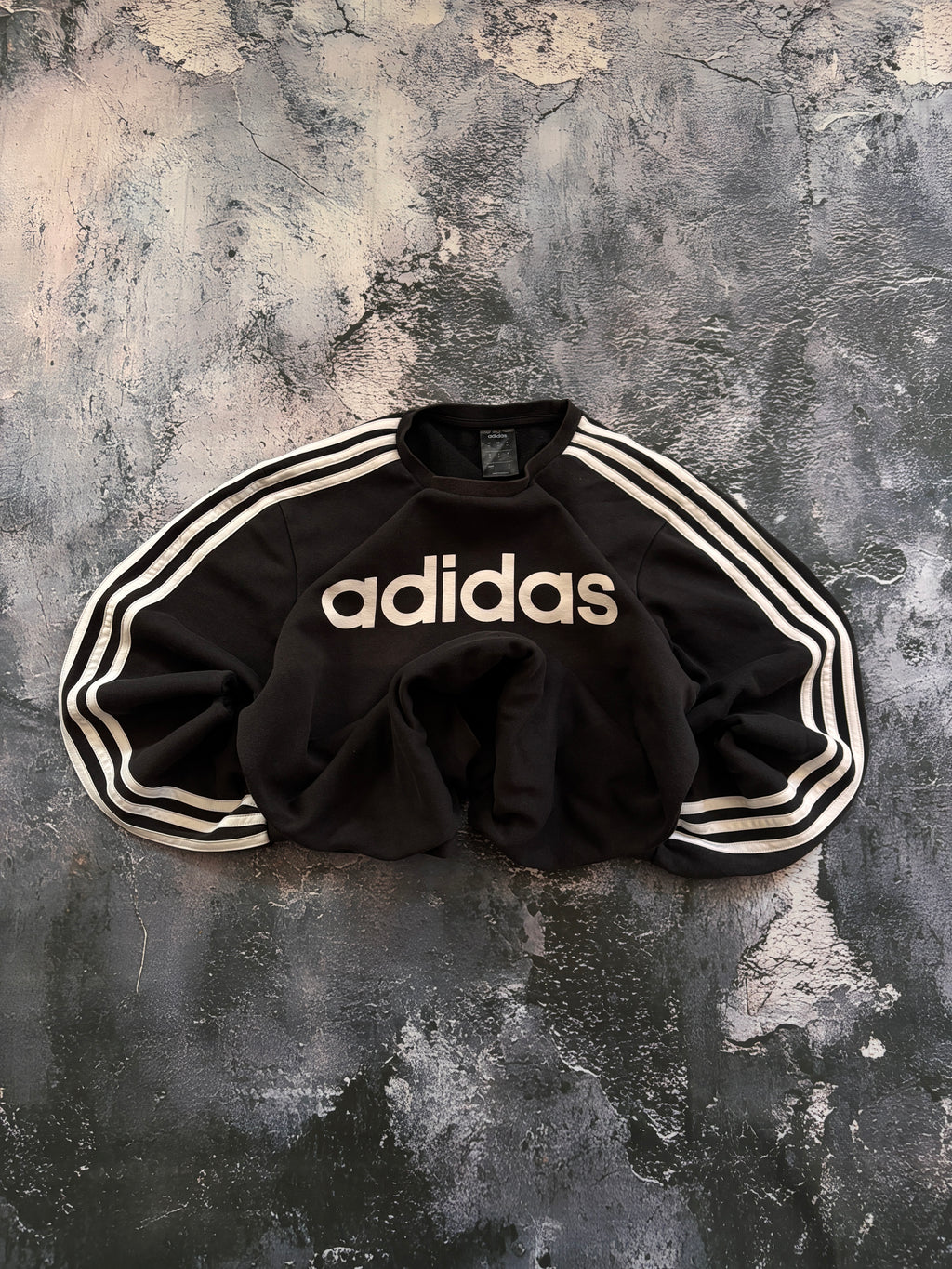 bluza crewneck Adidas czarna black retro american streetwear