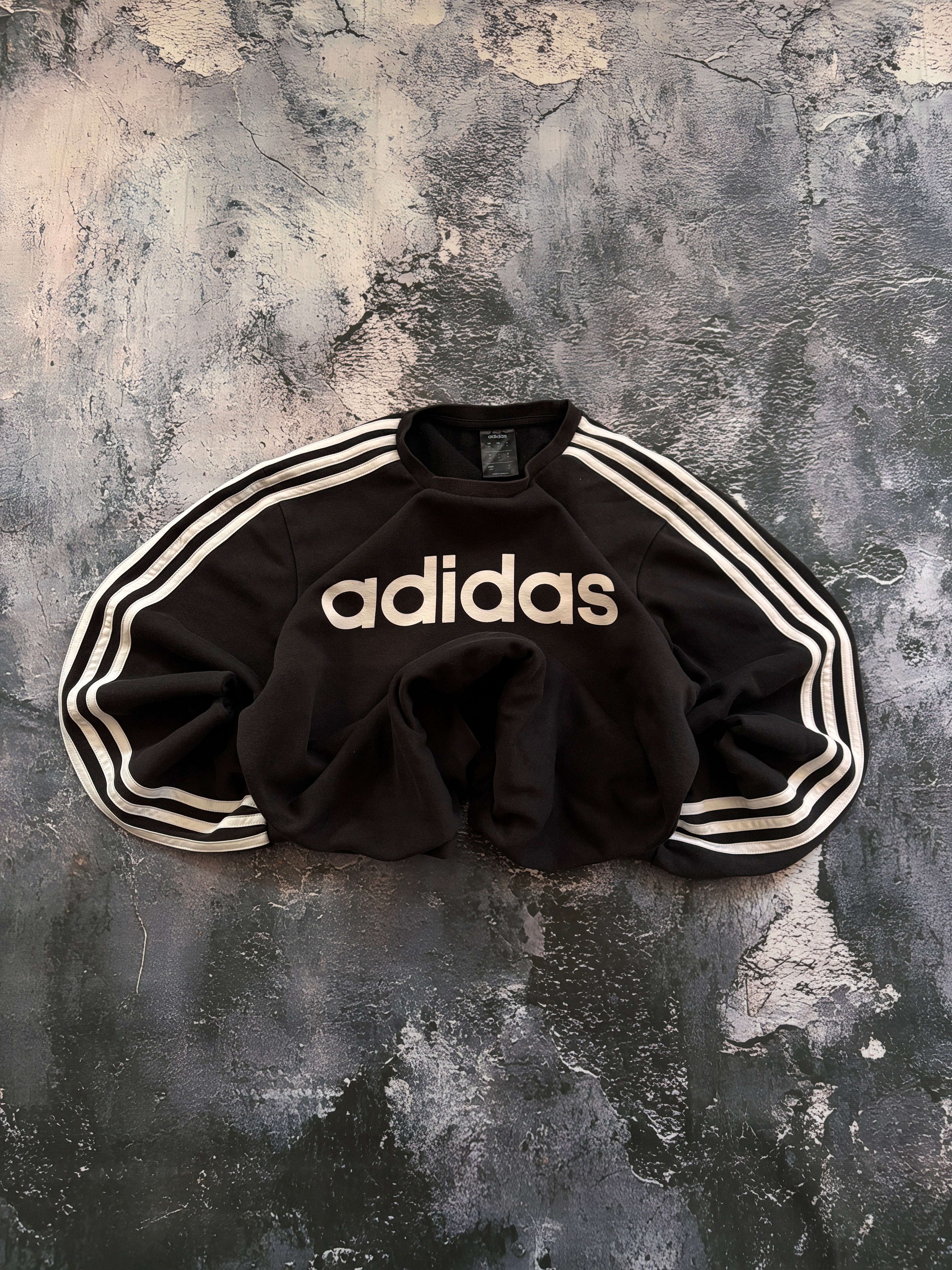 bluza crewneck Adidas czarna black retro american streetwear