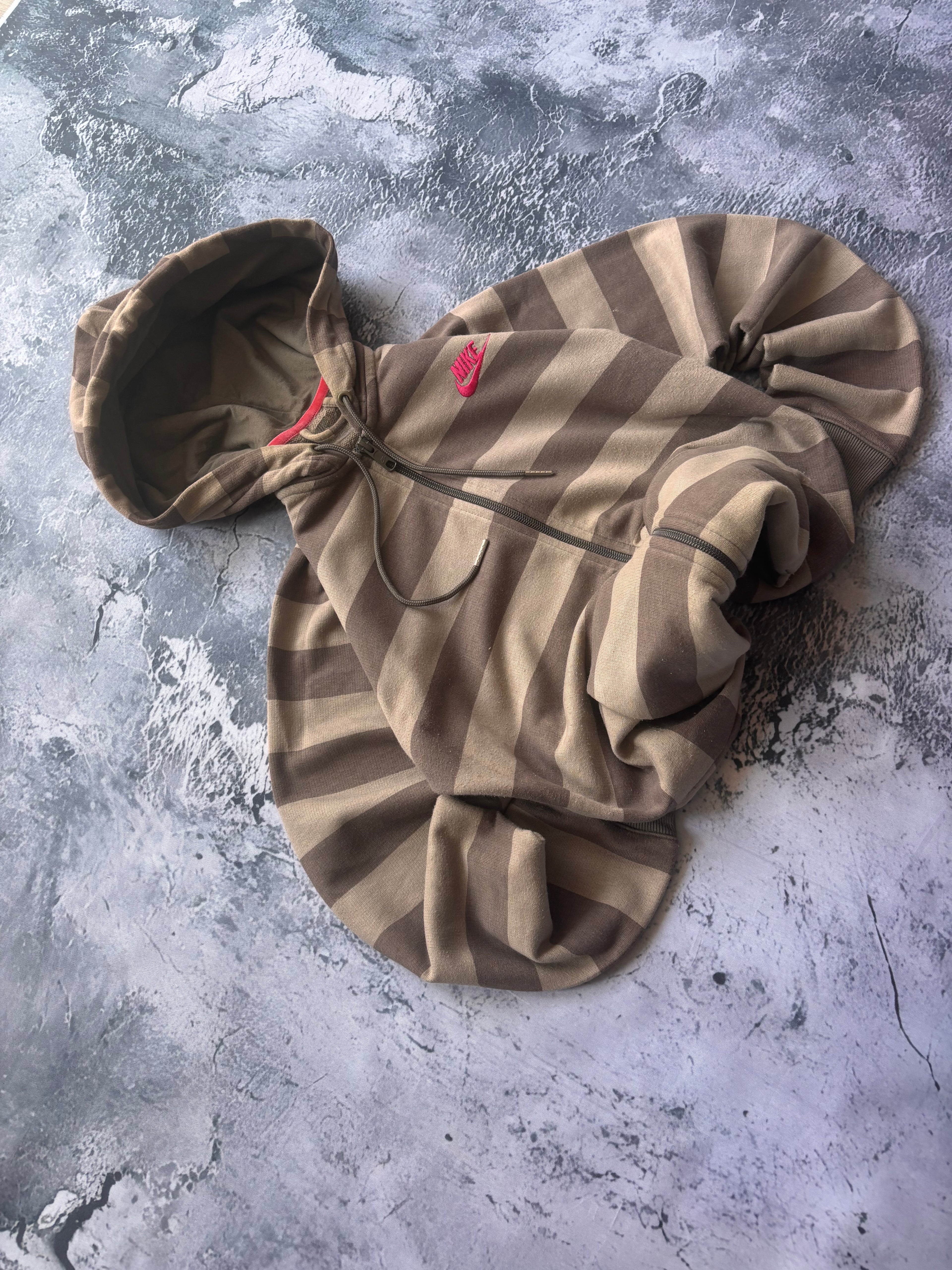 Bluza zip hoodie oversize w stylu vintage oldschool retro streetwear Nike paski