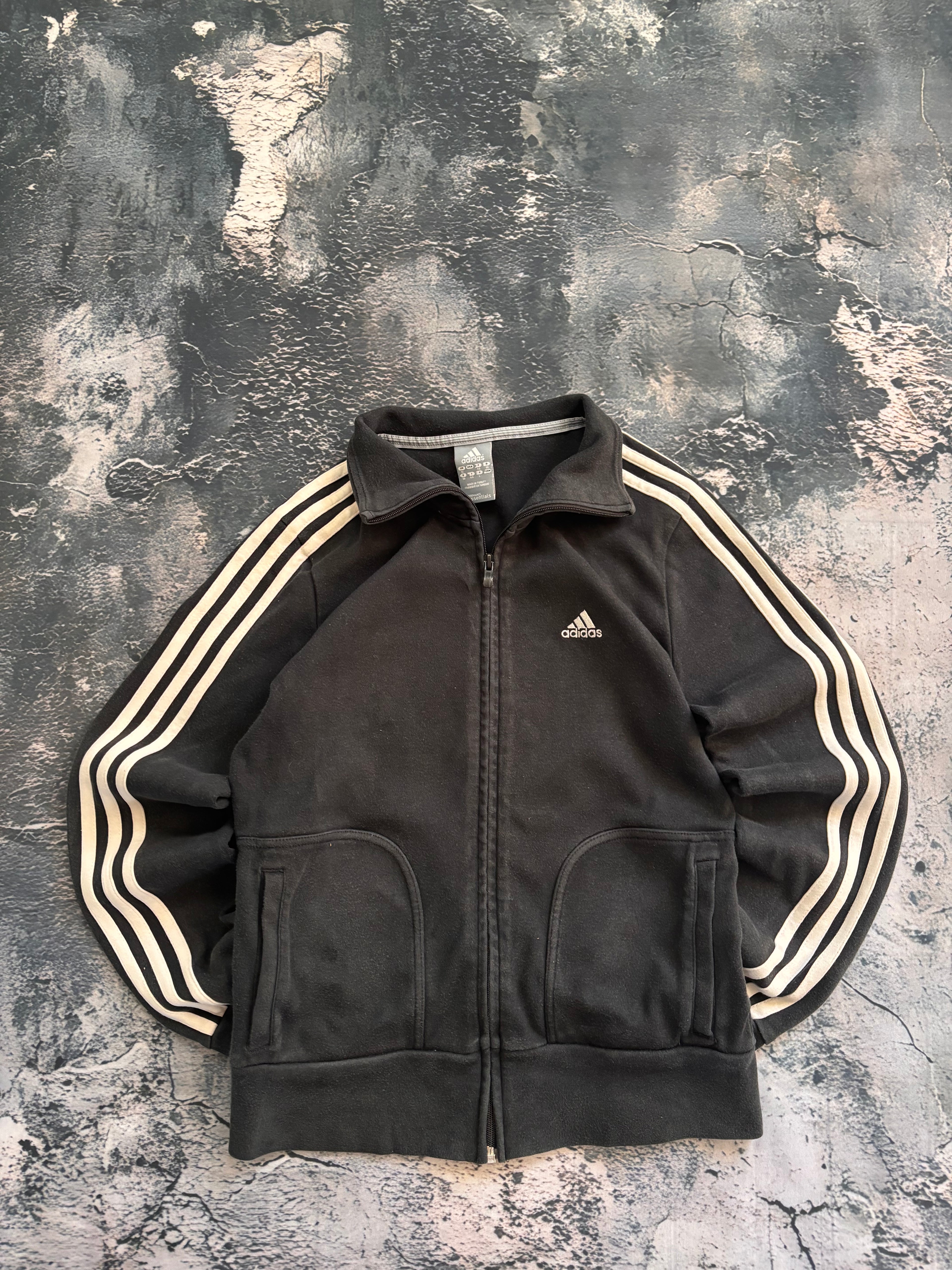 Bluza zip hoodie oversize   w paski vintage oldschool retro 90s streetwear adidas