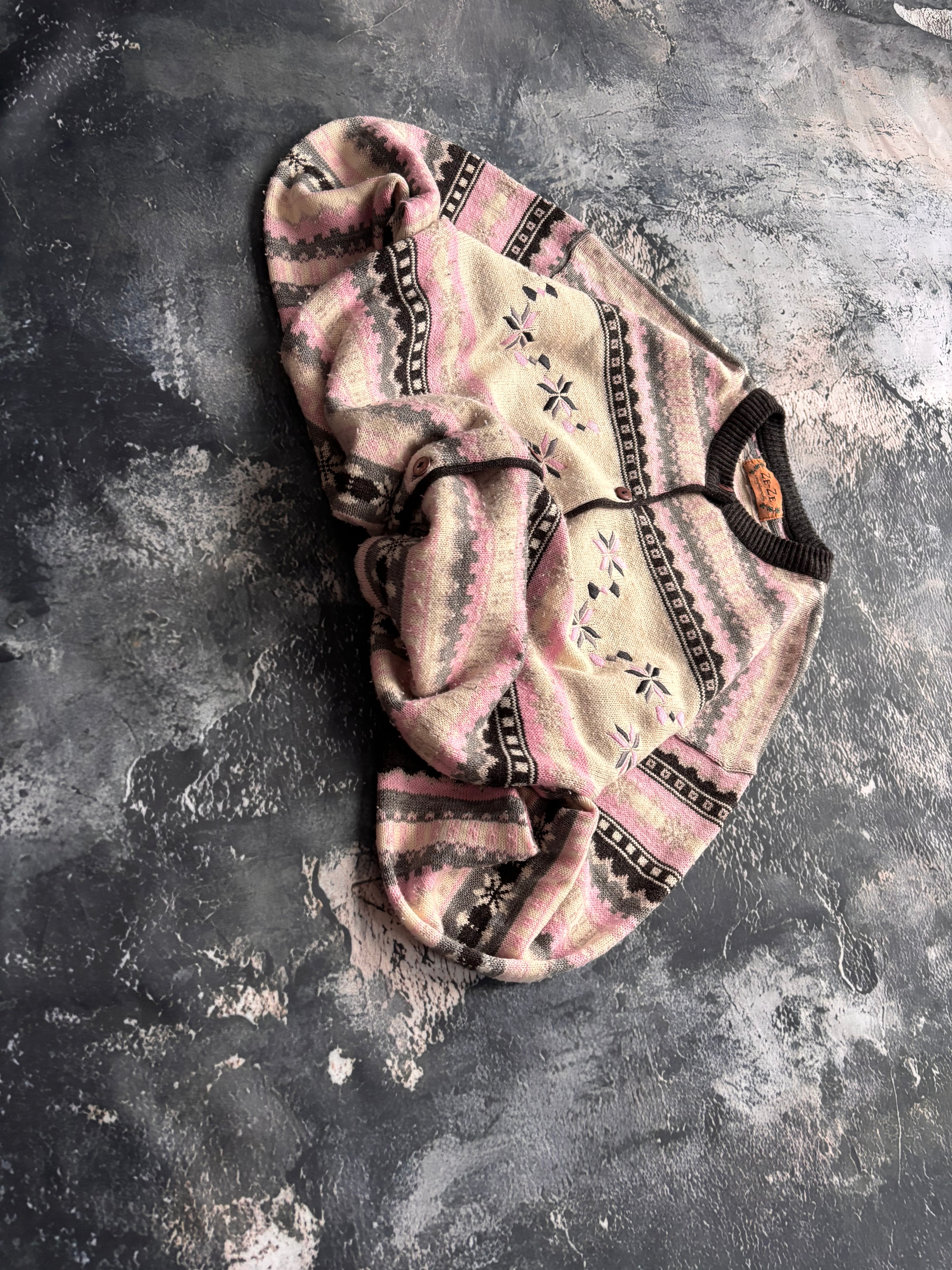 Kardigan oversize we wzory