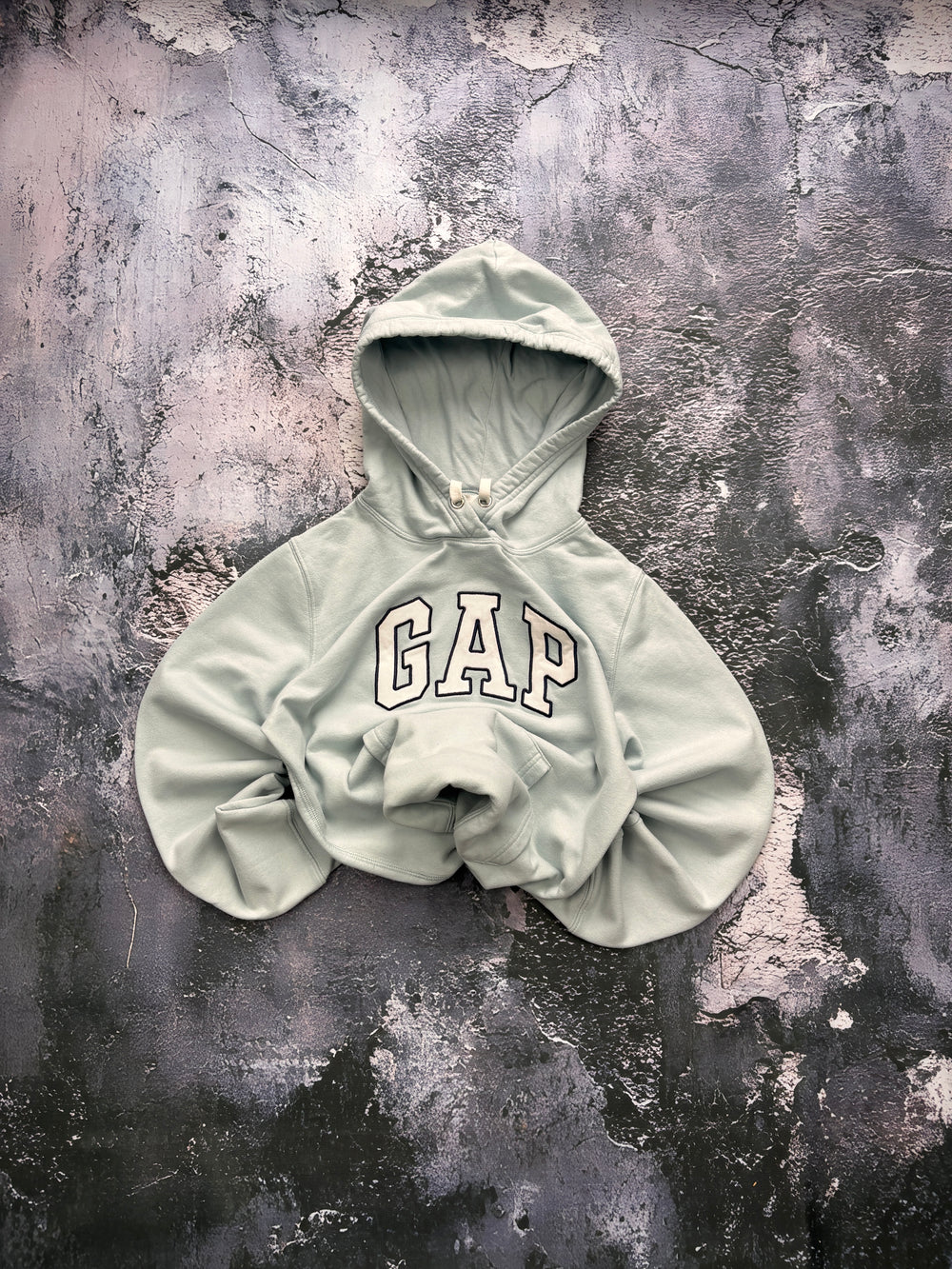 BLUZA HOODIE GAP MIĘTOWA RETRO BASIC PROSTY KRÓJ