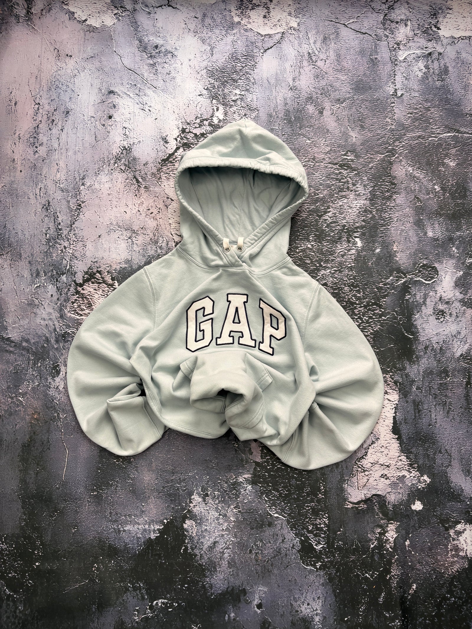 BLUZA HOODIE GAP MIĘTOWA RETRO BASIC PROSTY KRÓJ