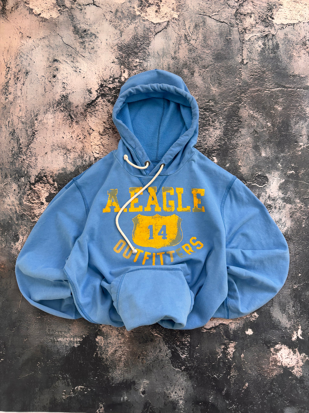 bluza hoodie niebieska college