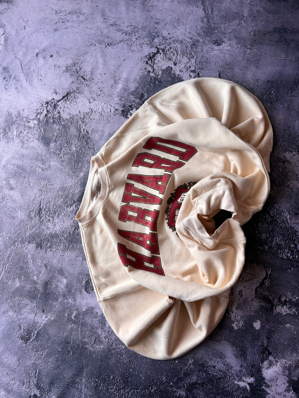 bluza crewneck Harvard żółta idealna na lato vintage 90s na licencji