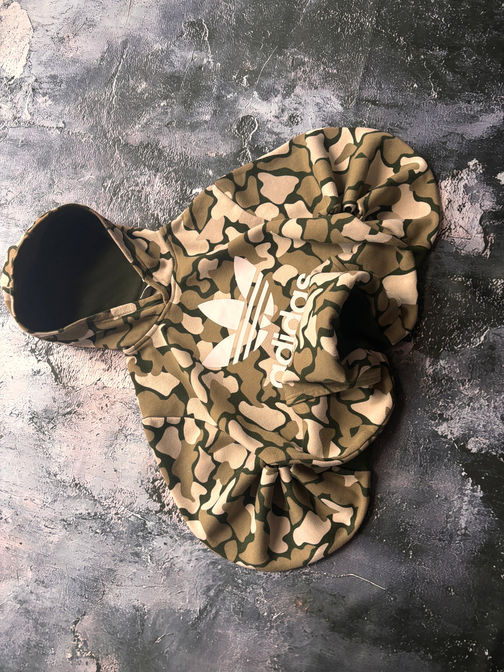 bluza hoodie ADIDAS BIG LOGO camo zielona
