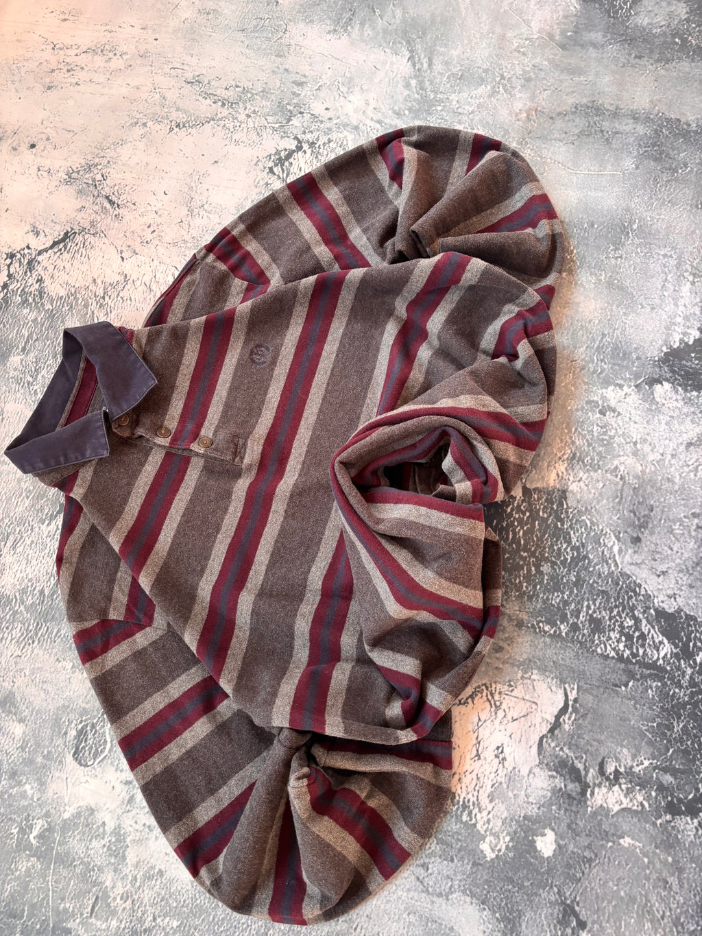 Koszulka longsleeve szaro bordowa