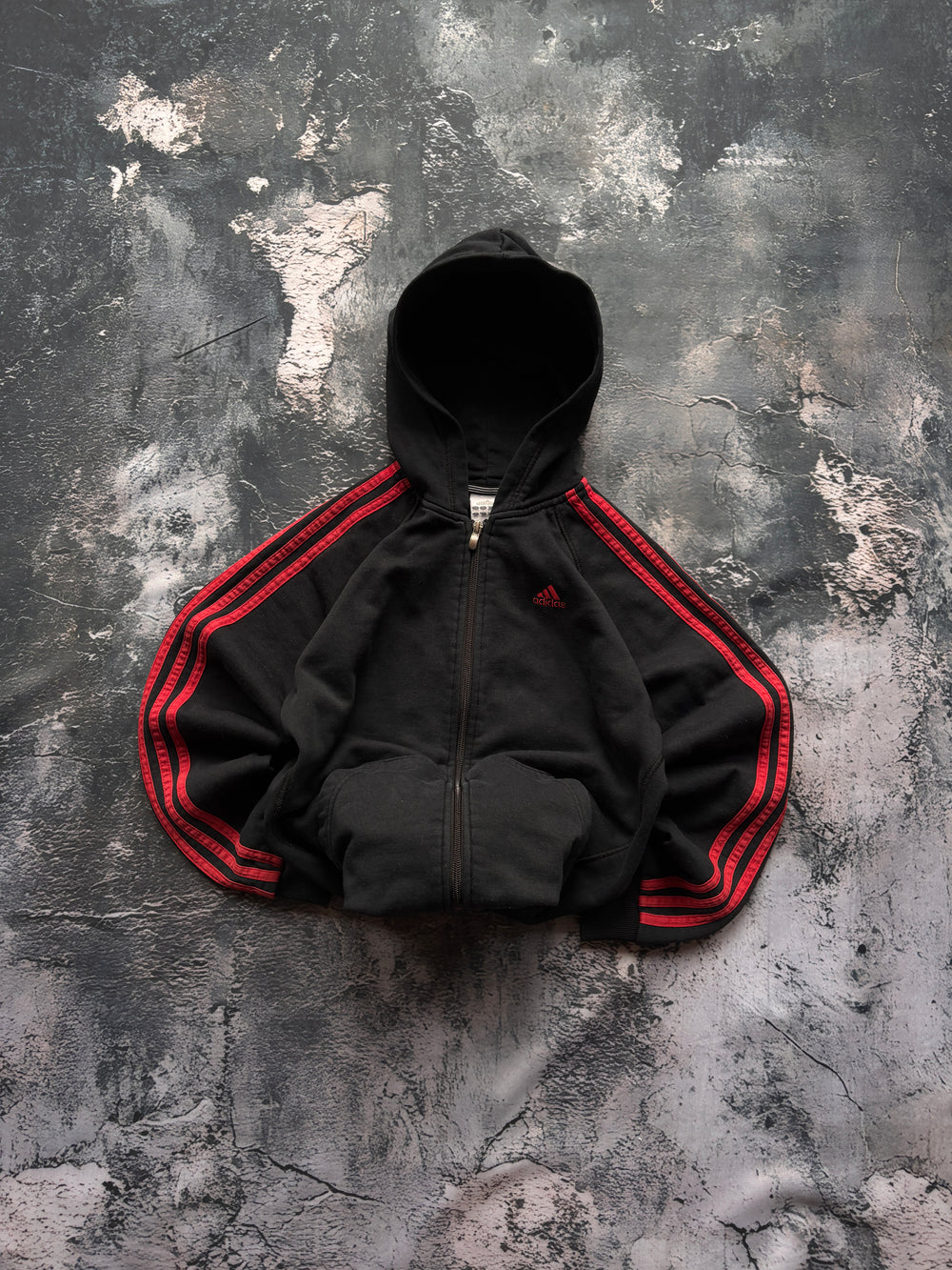 BLUZA HOODIE ADIDAS CZARNA OVOERSIZE W PASKI KLASYK