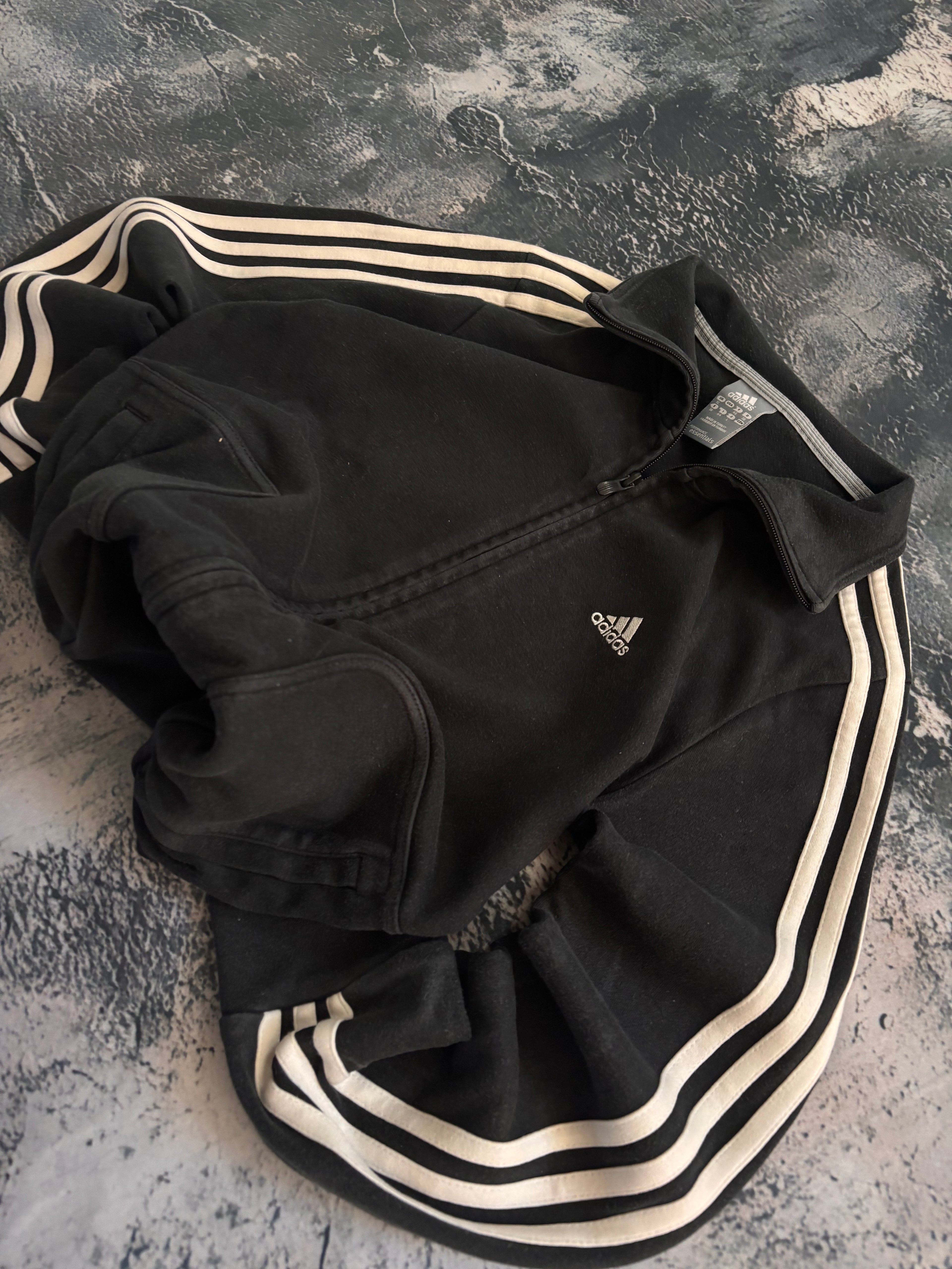 Bluza zip hoodie oversize   w paski vintage oldschool retro 90s streetwear adidas