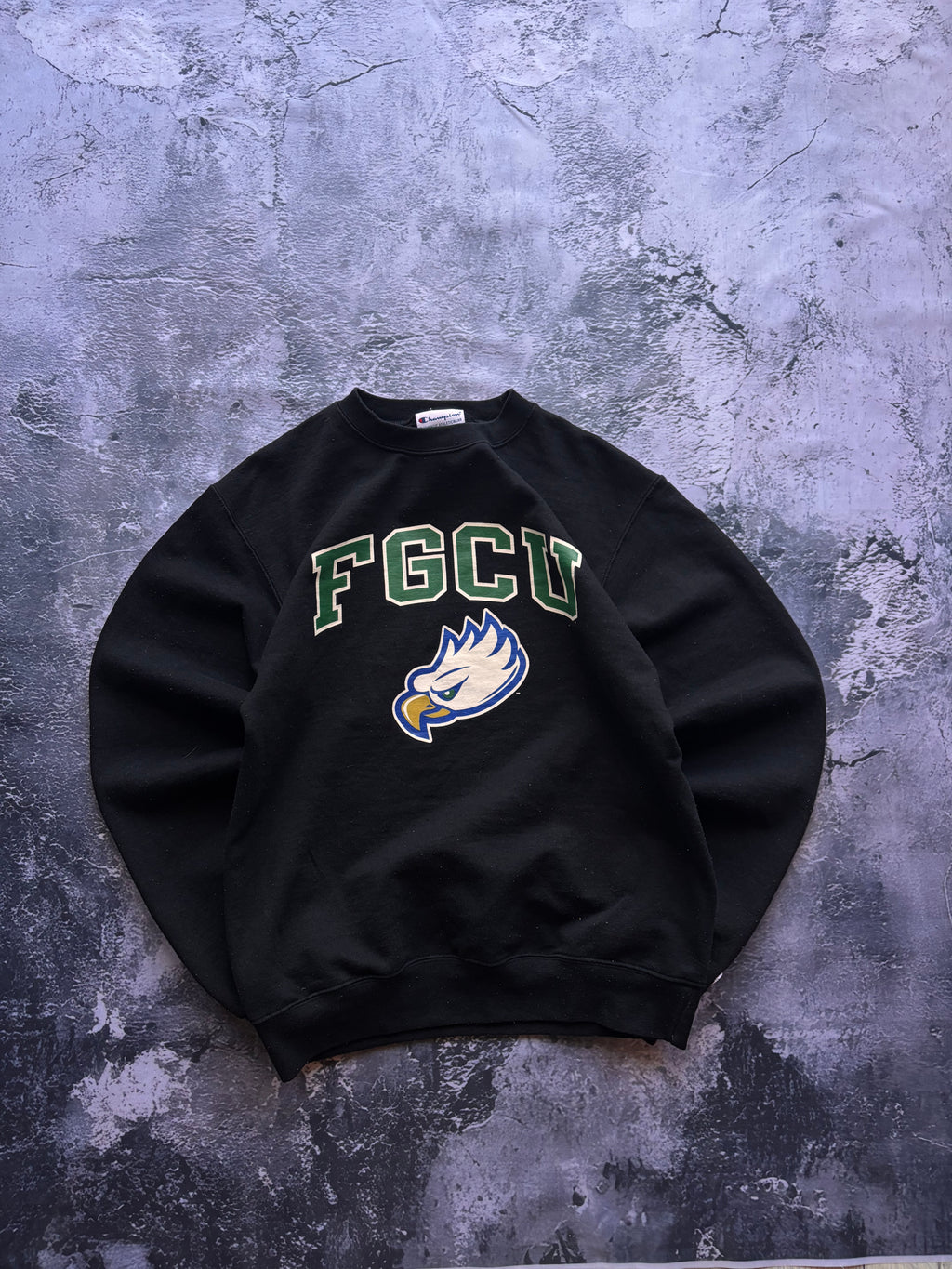 BLUZA CREWNECK CZARNA FGCU vintage retro american streetwear