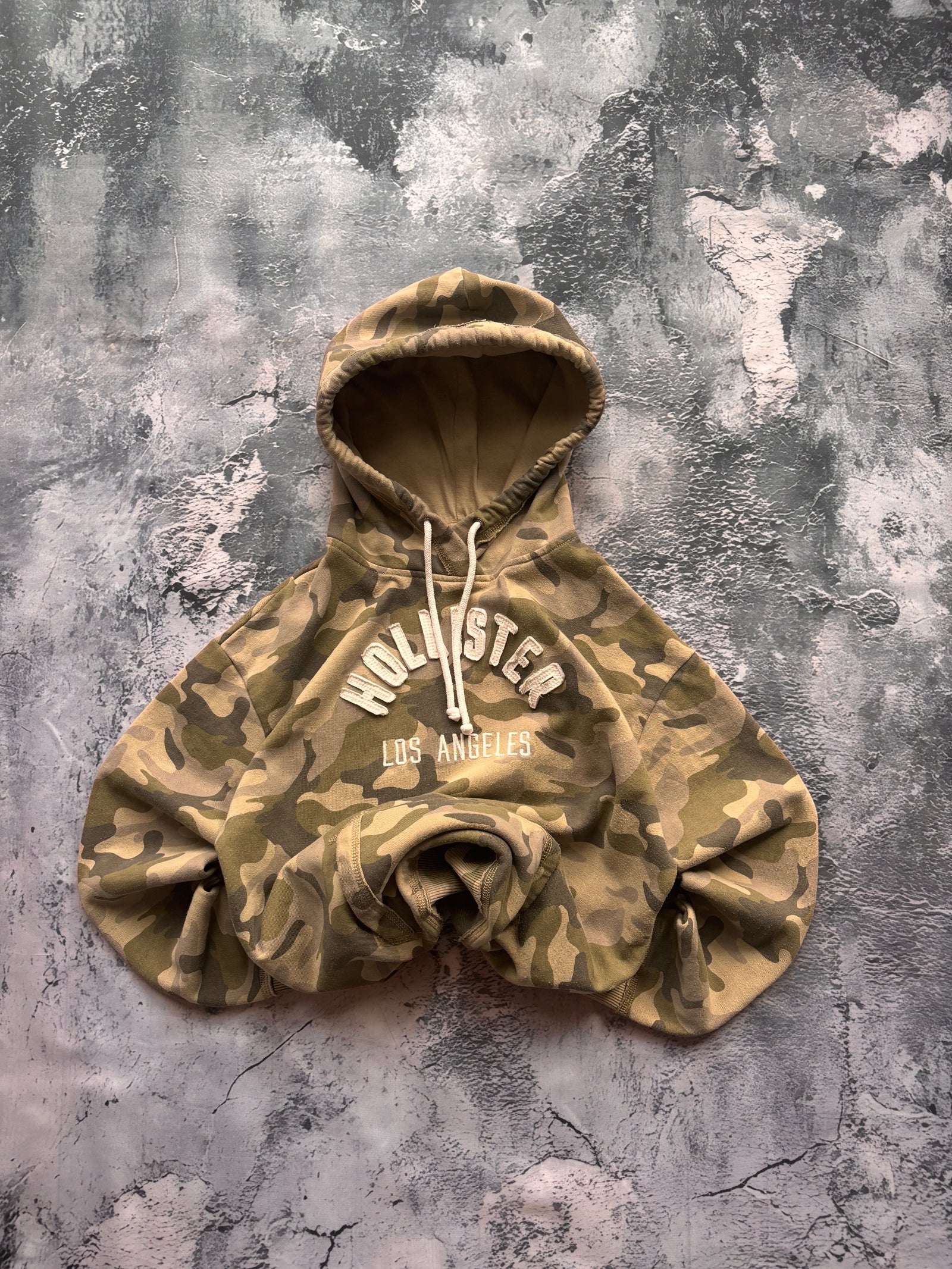BLUZA HOODIE HOLLIESTER MORO CAMO VINTAGE Y2K RETRO