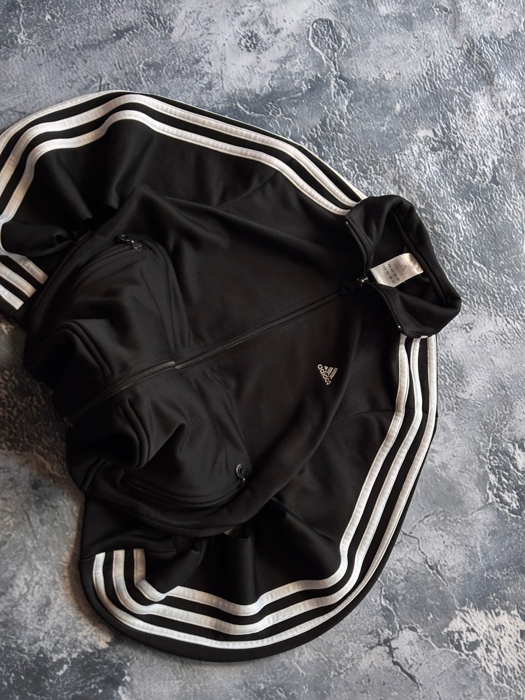 bluza zip przylegający krój basic ADIDAS