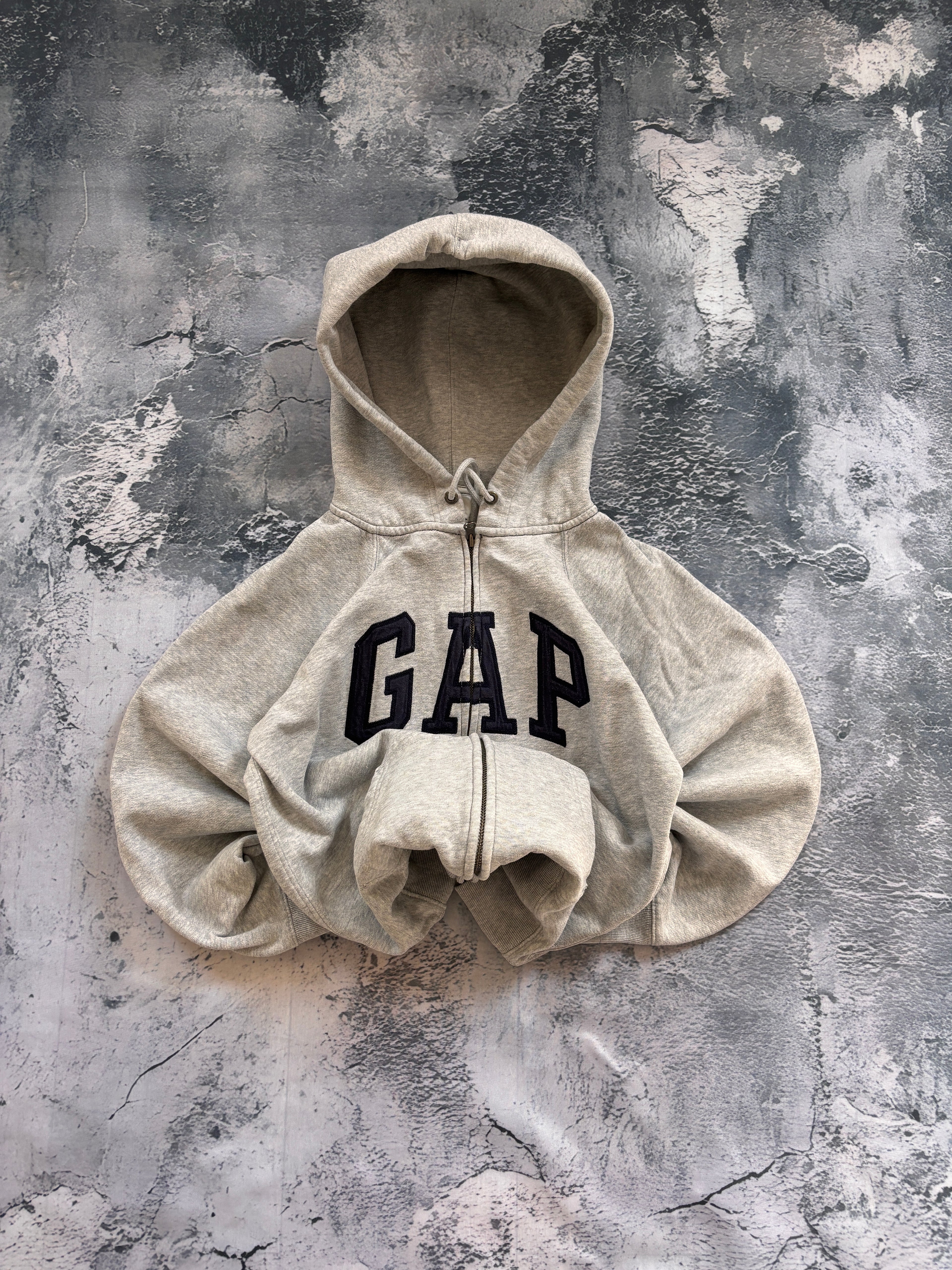 bluza zip hoodeiu GAP czarne logo America streetwear