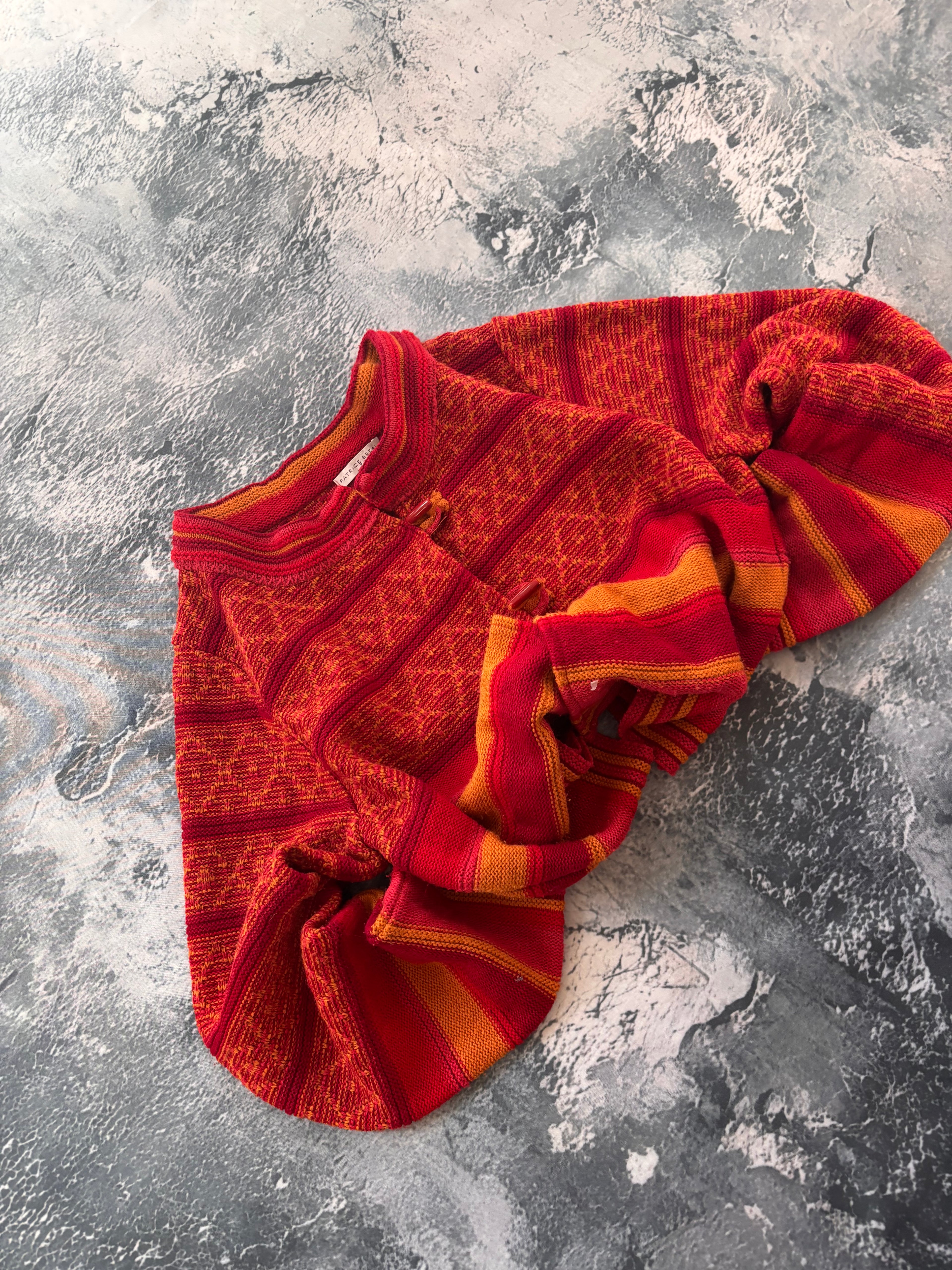 sweter kardigan pomarańczowy